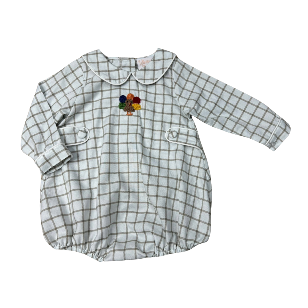 Turkey Time Peter Pan Collared Bubble