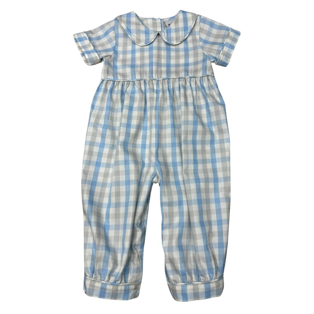 Blue Plaid Peter Pan Romper