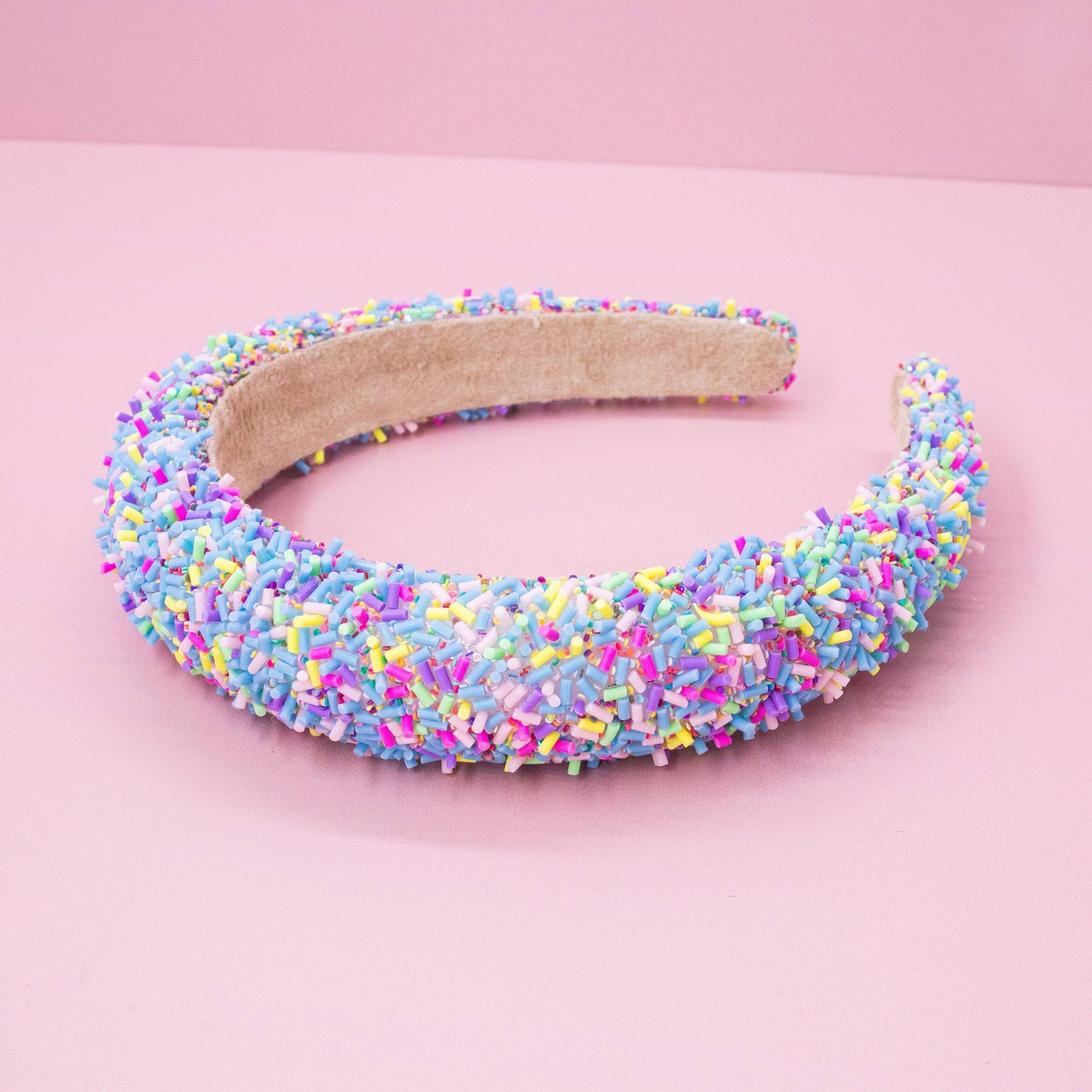 Padded Sprinkles Headband: Hot Pink