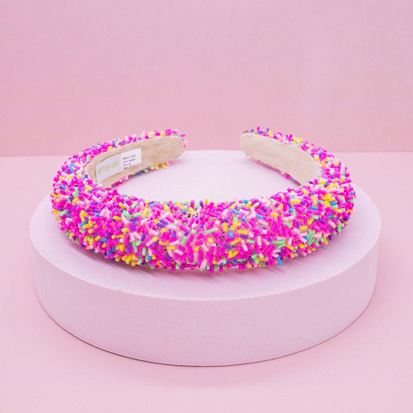 Padded Sprinkles Headband: Hot Pink
