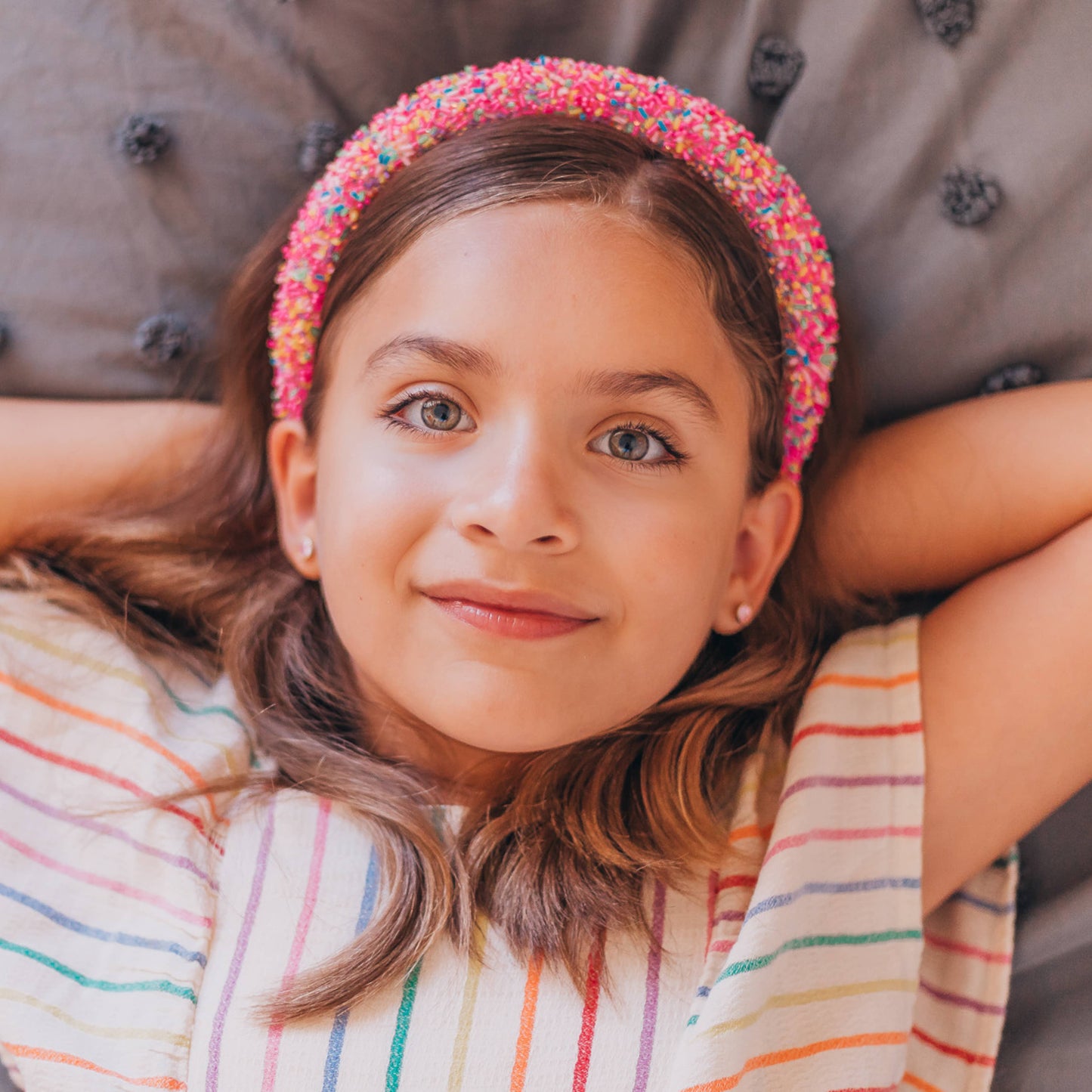 Padded Sprinkles Headband: Hot Pink