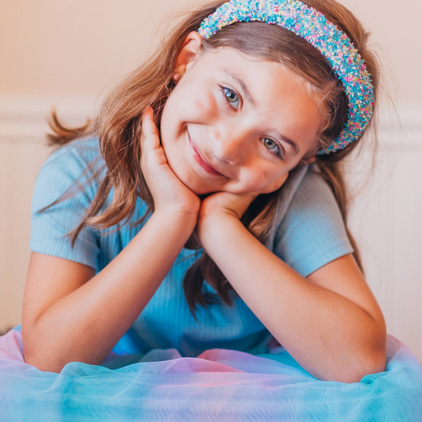 Padded Sprinkles Headband: Hot Pink