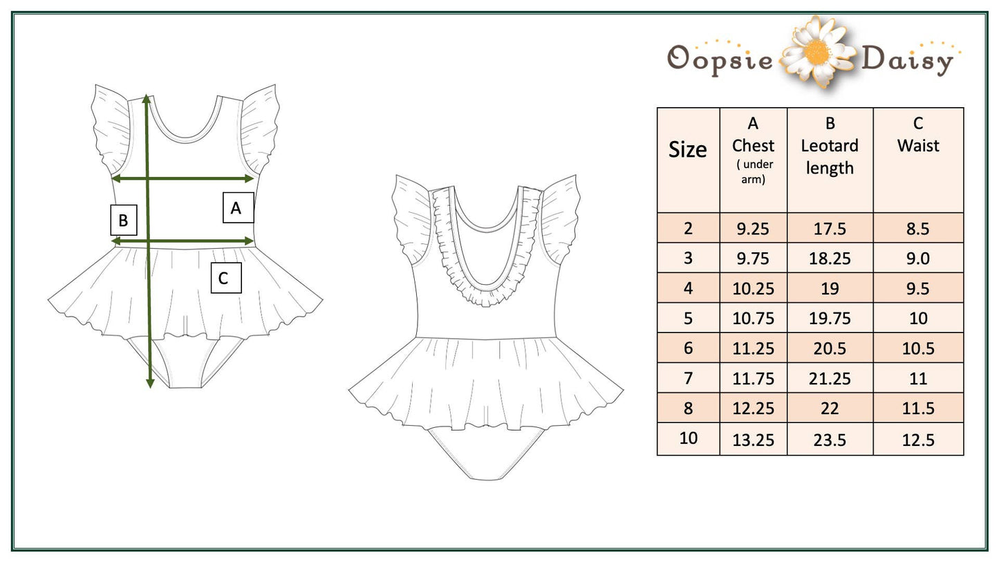 Pale Pink Rose Skirted Leotard