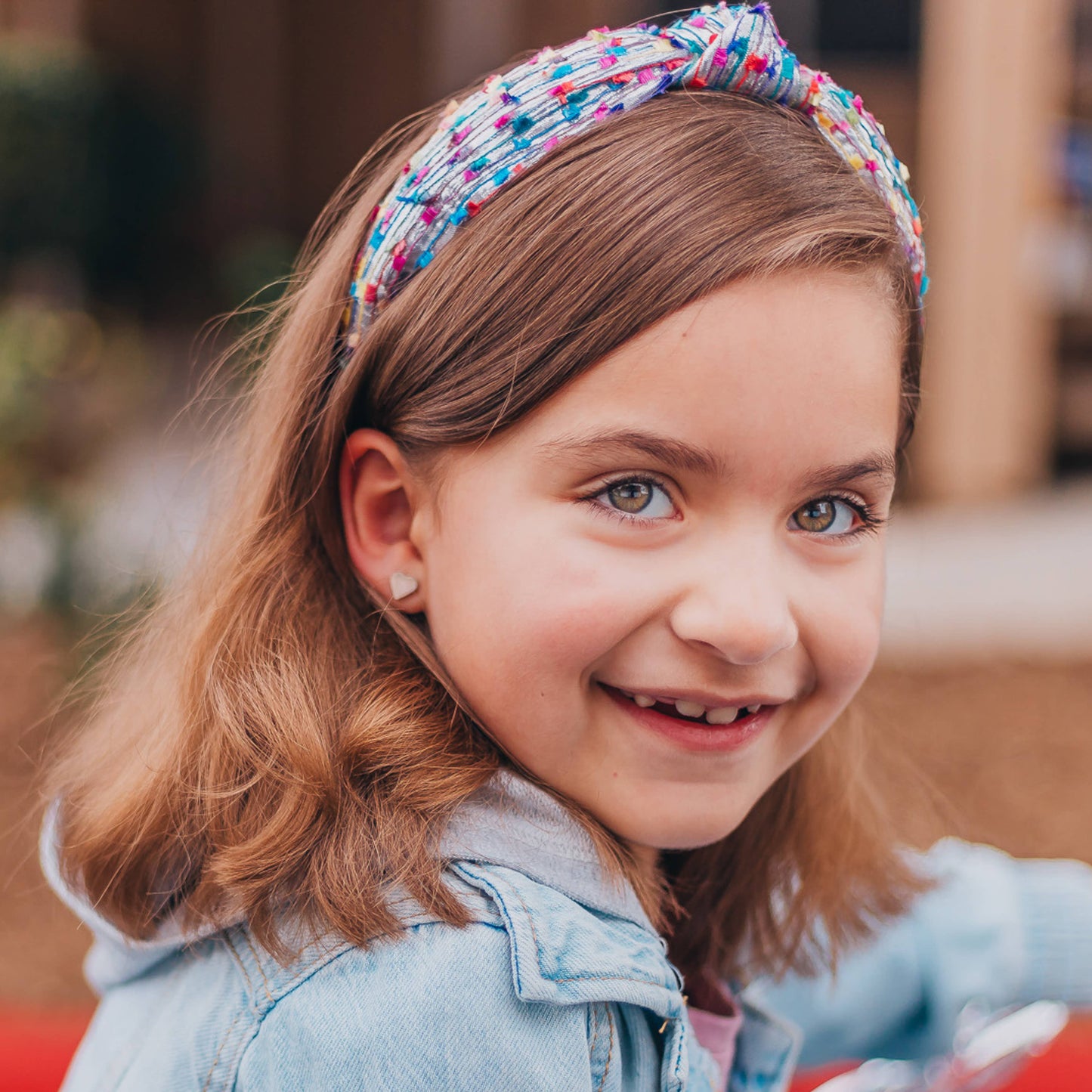 Kids Knot Headband - Confetti Gold