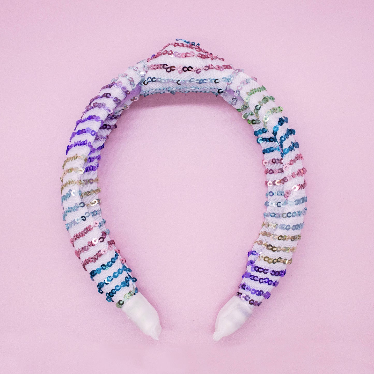 Rainbow Confetti Sequin Knot Headband