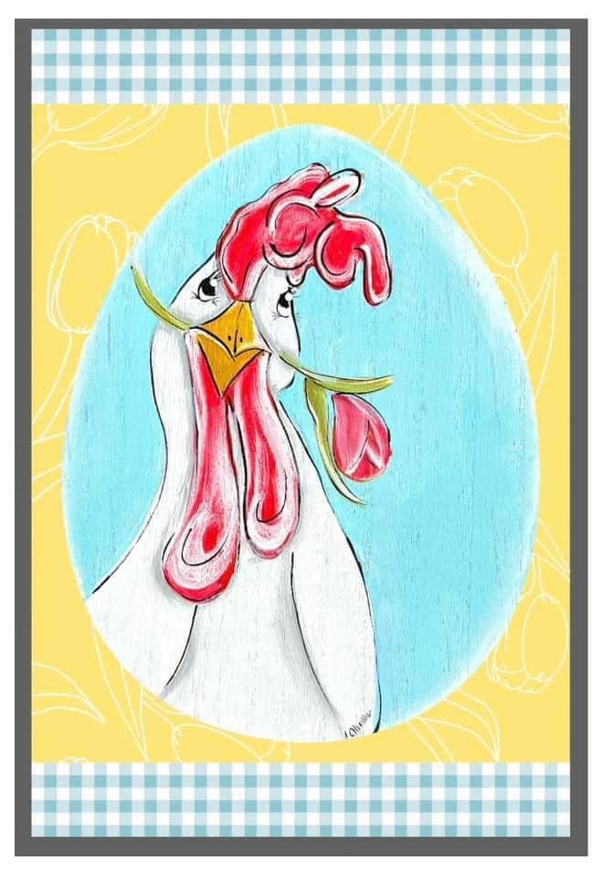 Garden Flag: Country Charm Rooster, Ruffles