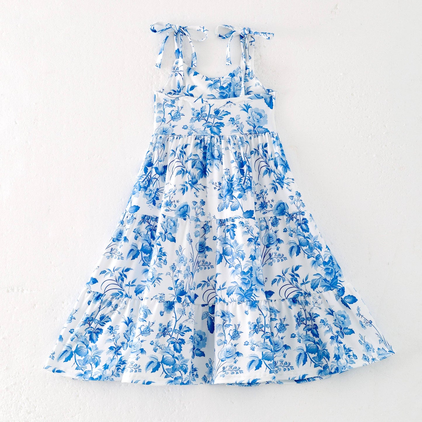 Girls Blue Floral Dress