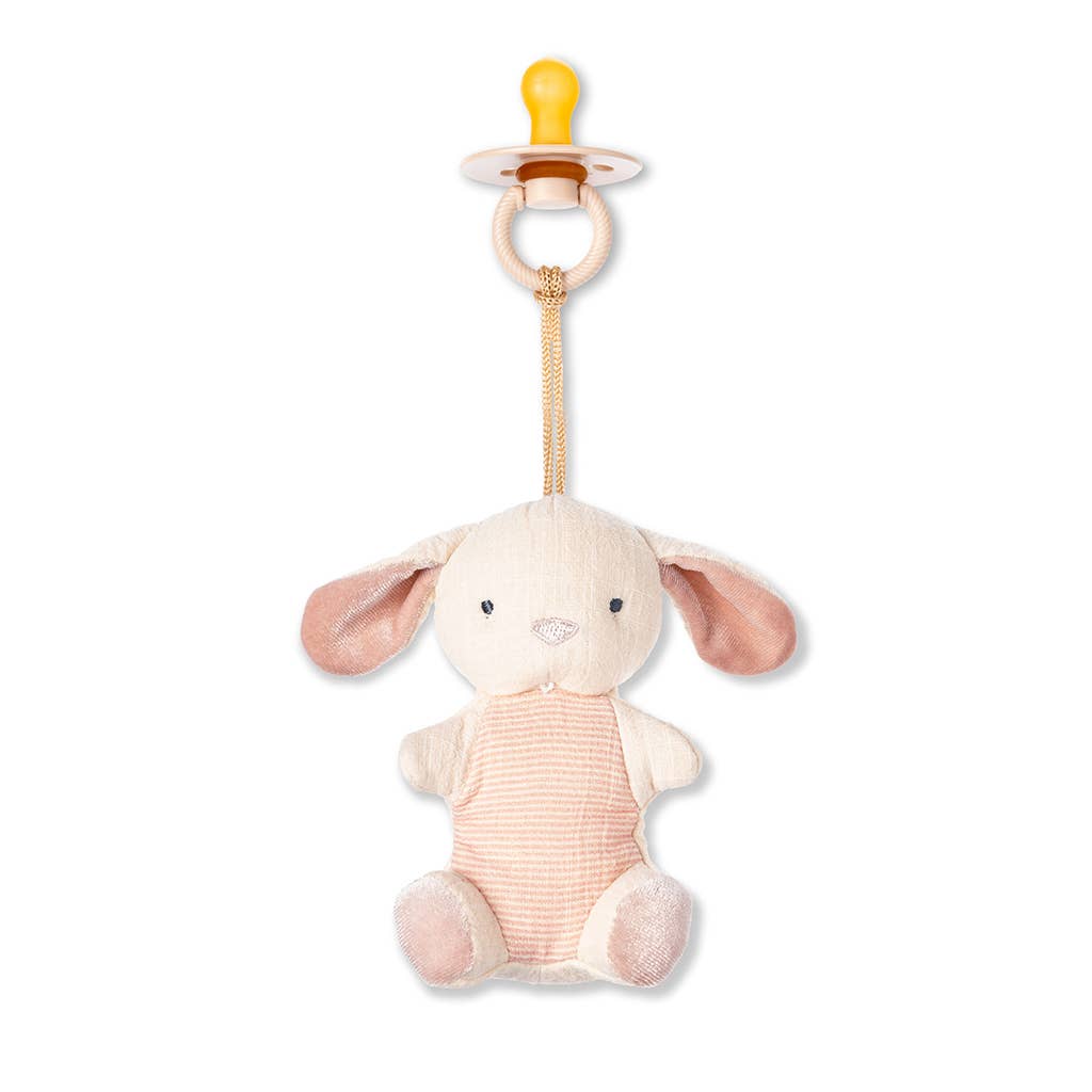 Bitzy Pal Natural Rubber Pacifier & Plush: Cow
