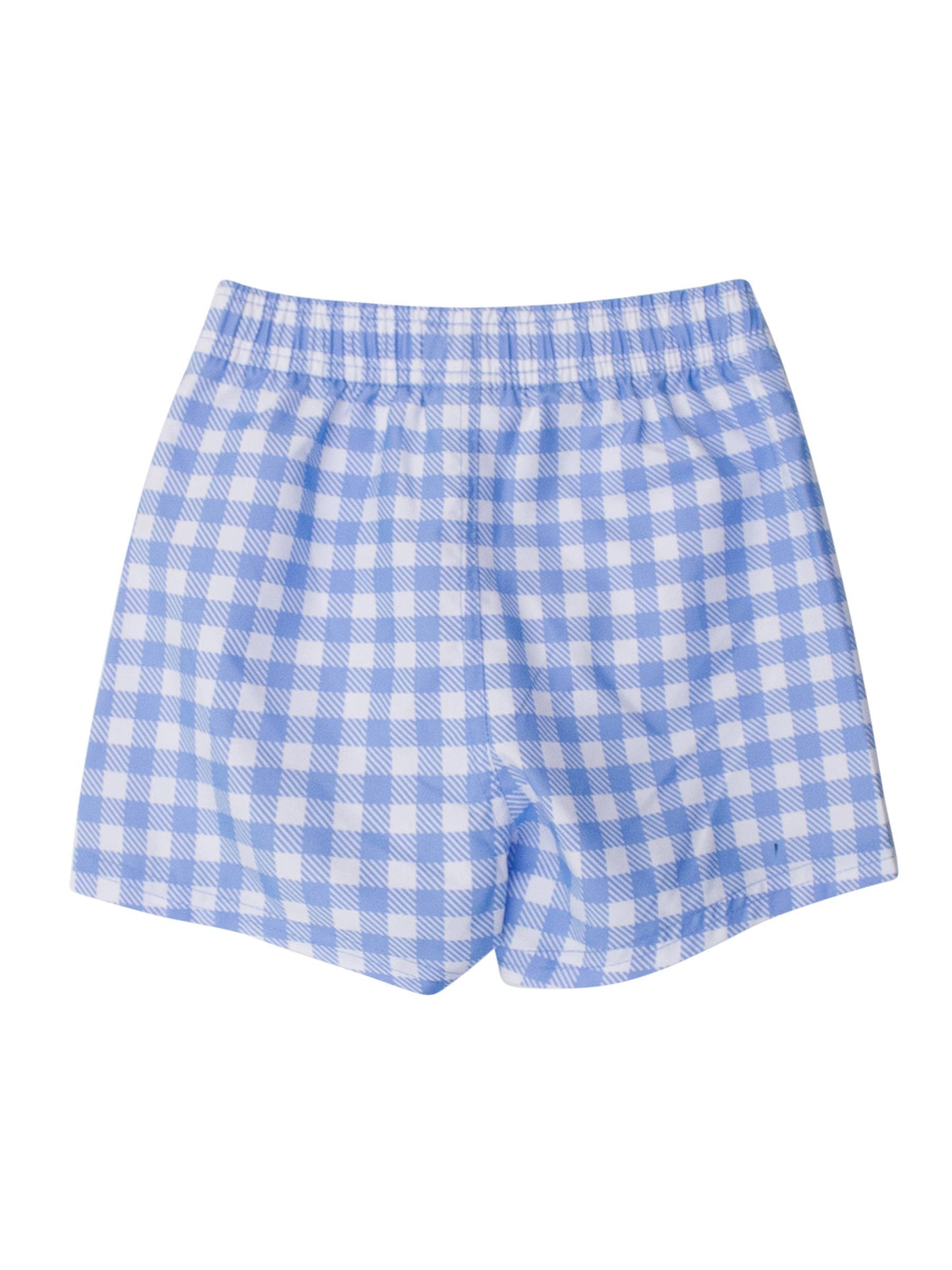 Periwinkle Gingham Swim Trunks