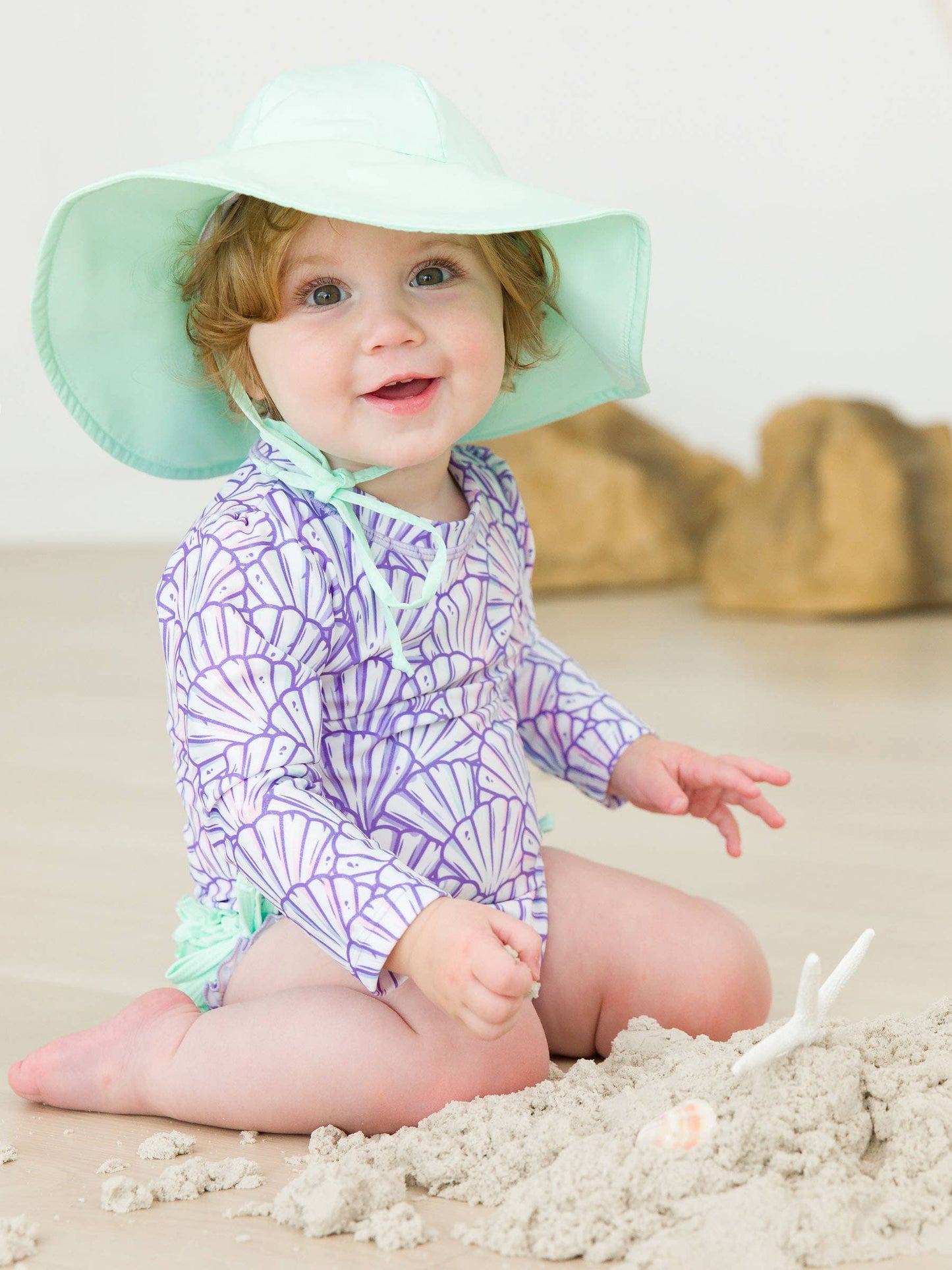 Mint Sun Protective Hat: Green