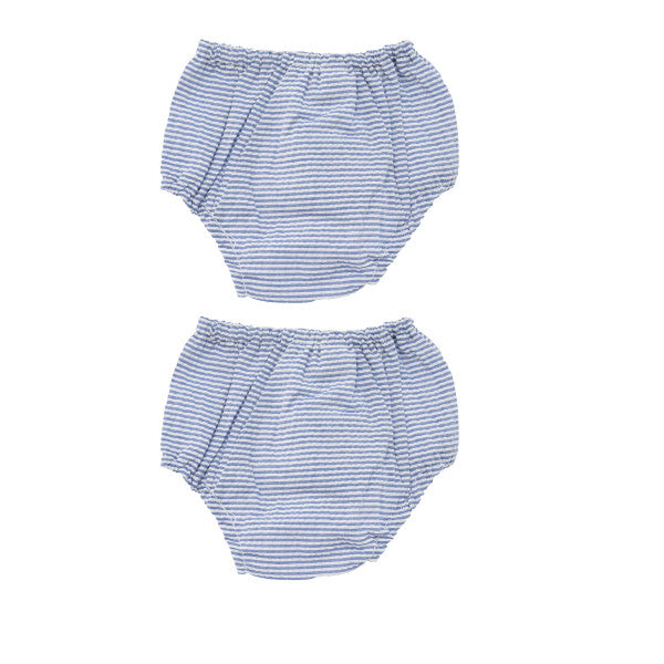 Navy Seersucker Diaper Cover