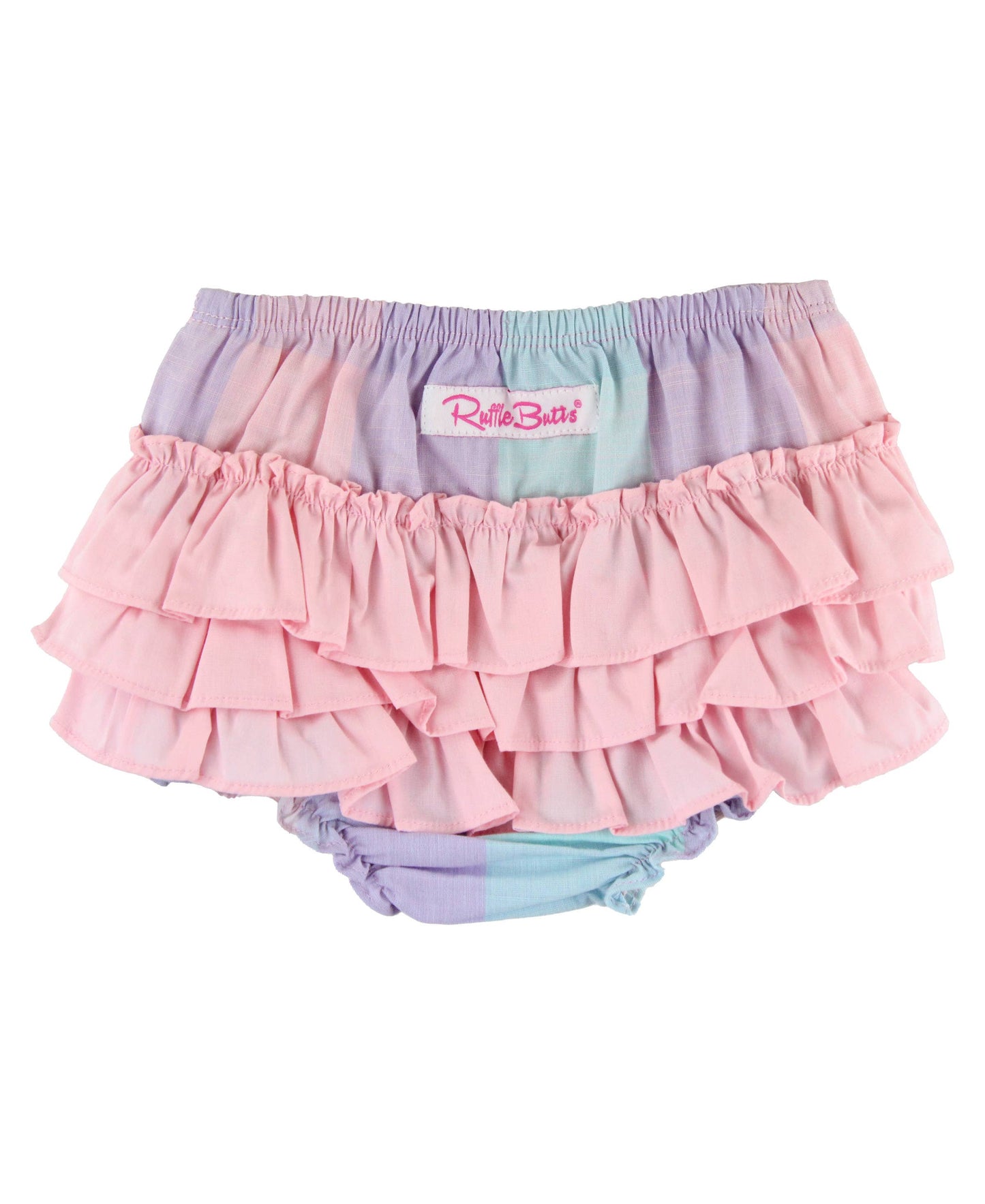 Cotton Candy Plaid Woven RuffleButt