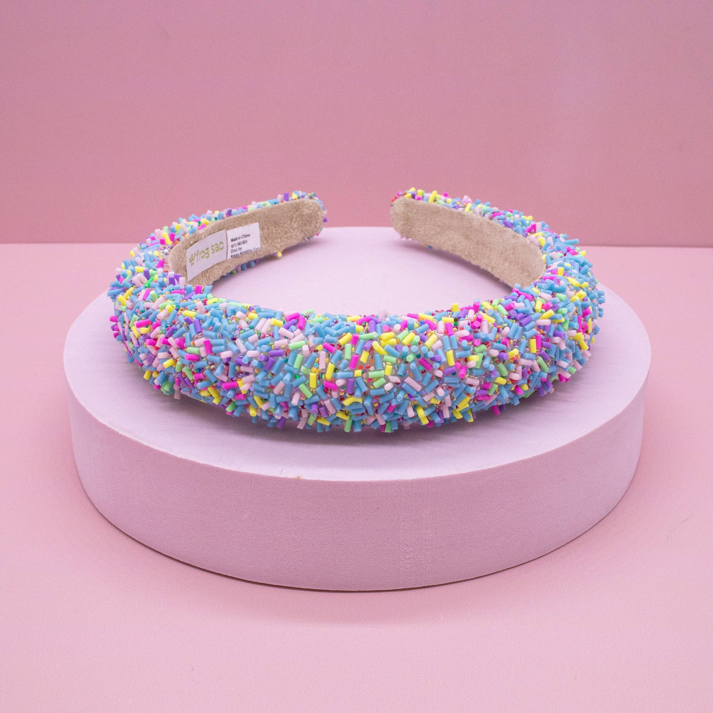 Padded Sprinkles Headband: Hot Pink