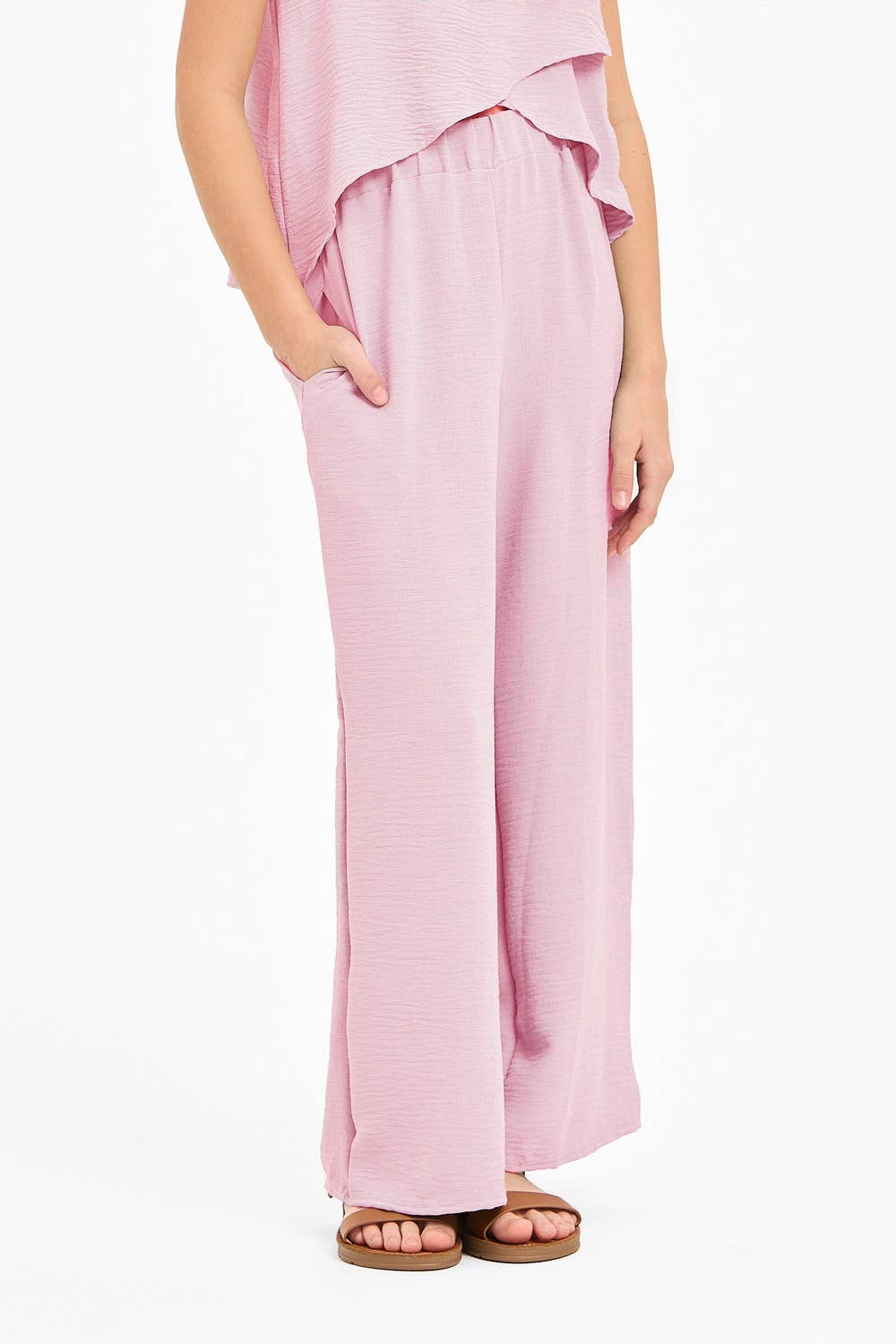 Wide Legs Summer Cool Pants: Sage