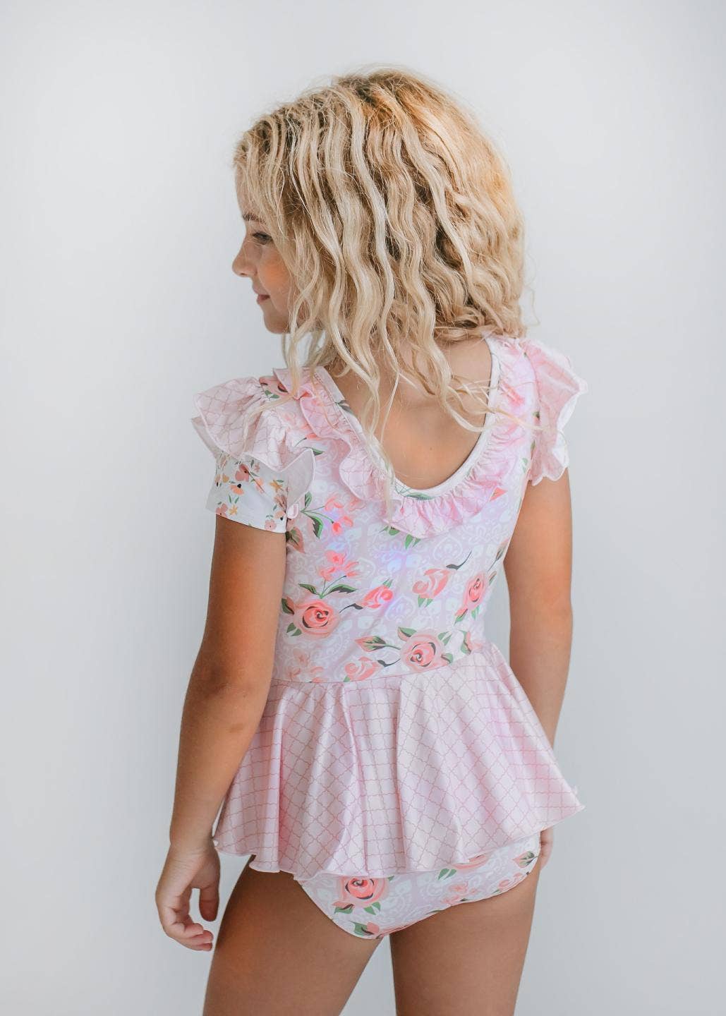 Pale Pink Rose Skirted Leotard