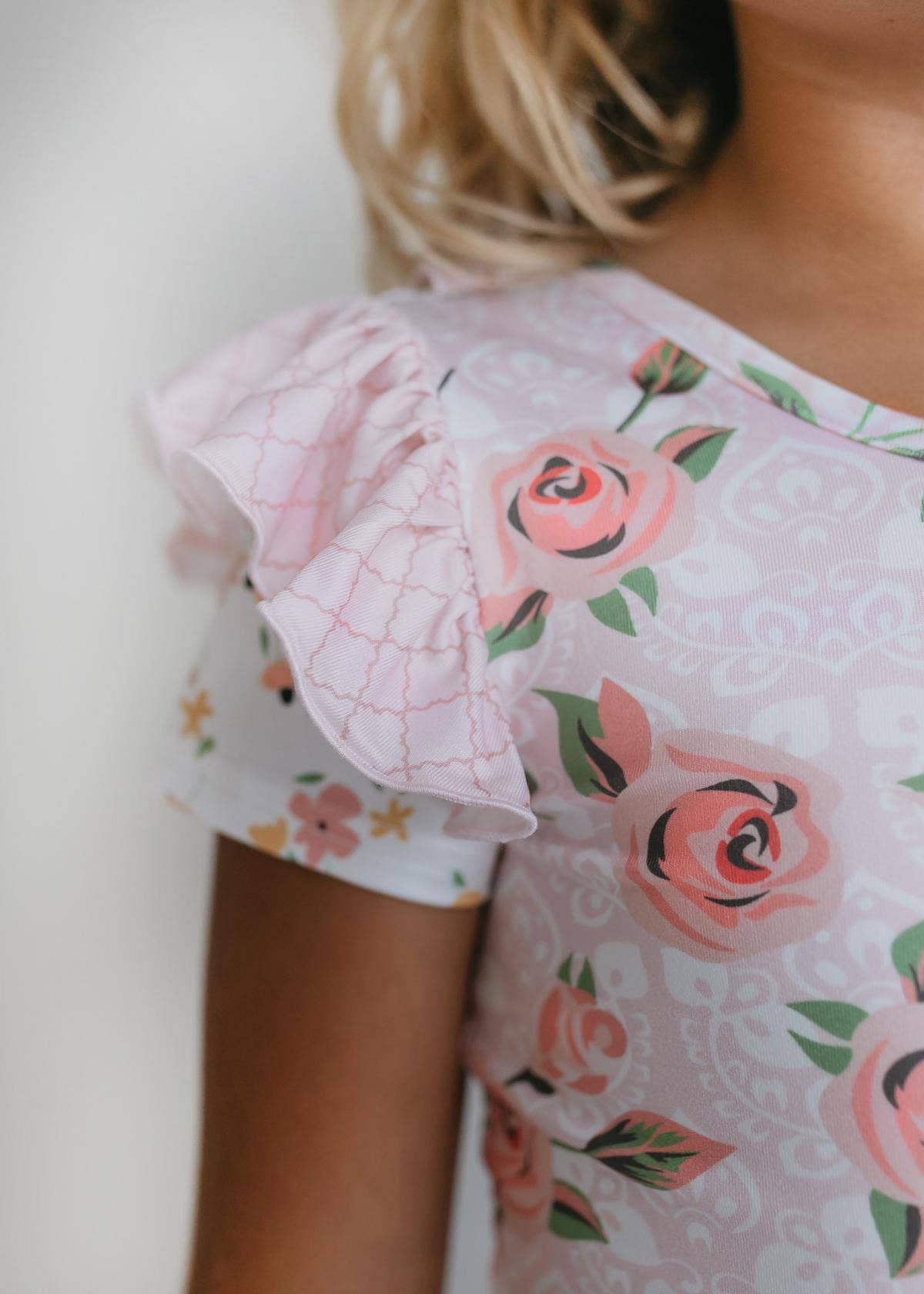 Pale Pink Rose Skirted Leotard