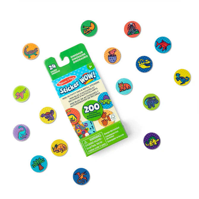Sticker WOW Mini Activity Pad & Refill: dinosaur