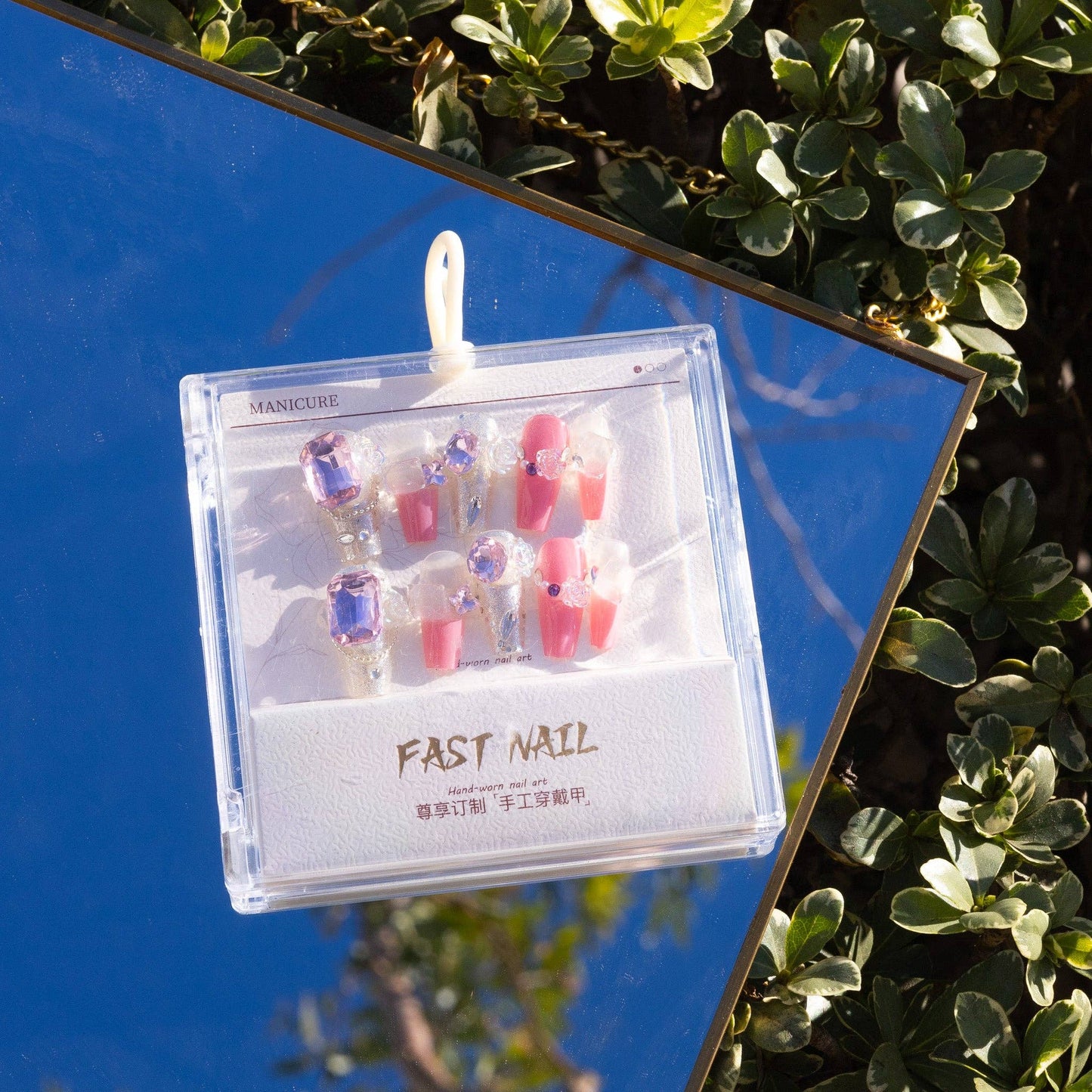 Nail Set Pink Diamonds