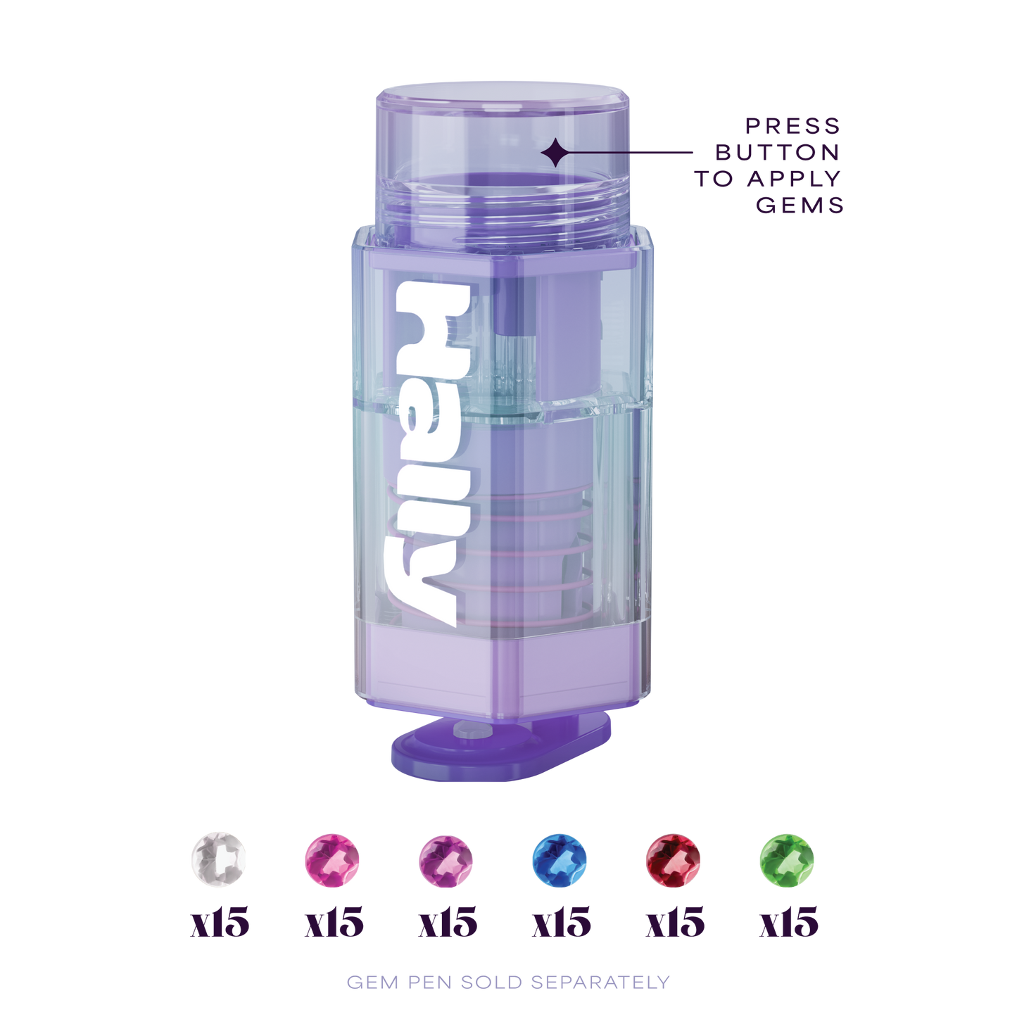 Hally Gem Pen Multi-Colored Refill - 90 Count: Glittery