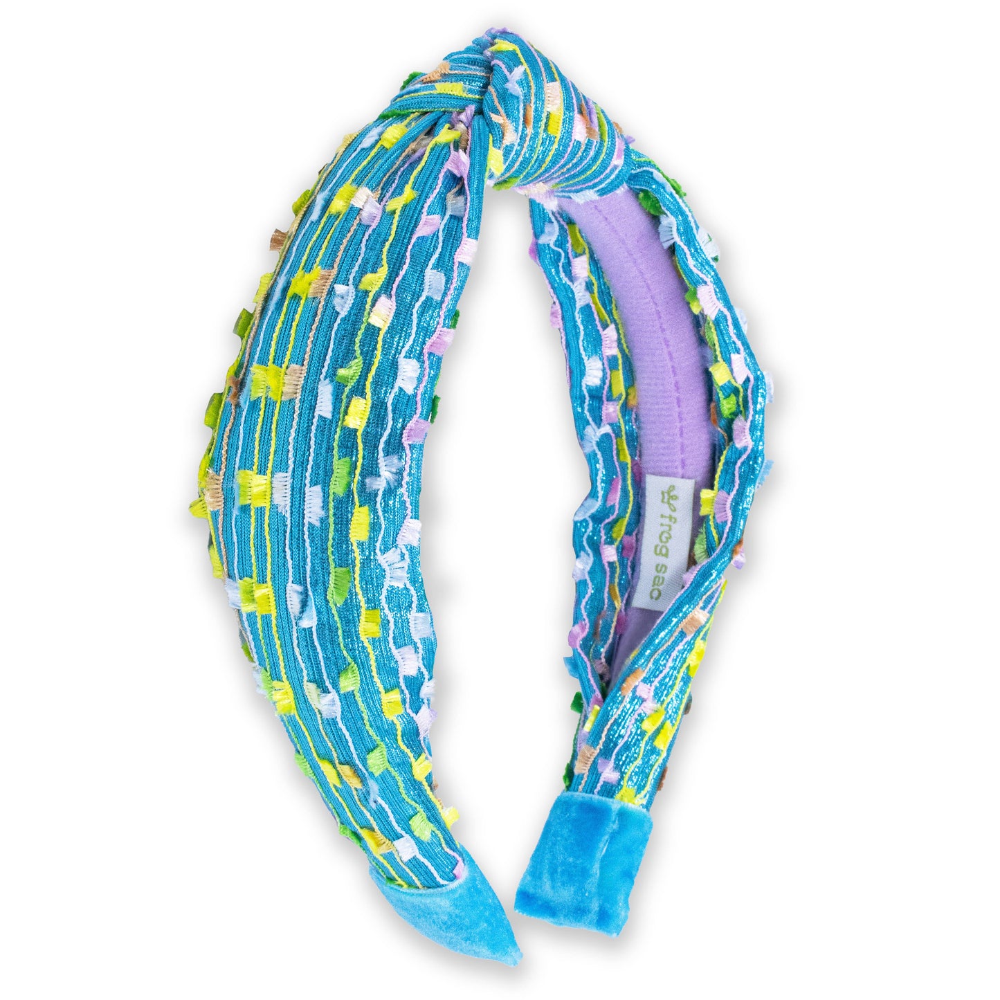 Kids Knot Headband - Confetti Aqua