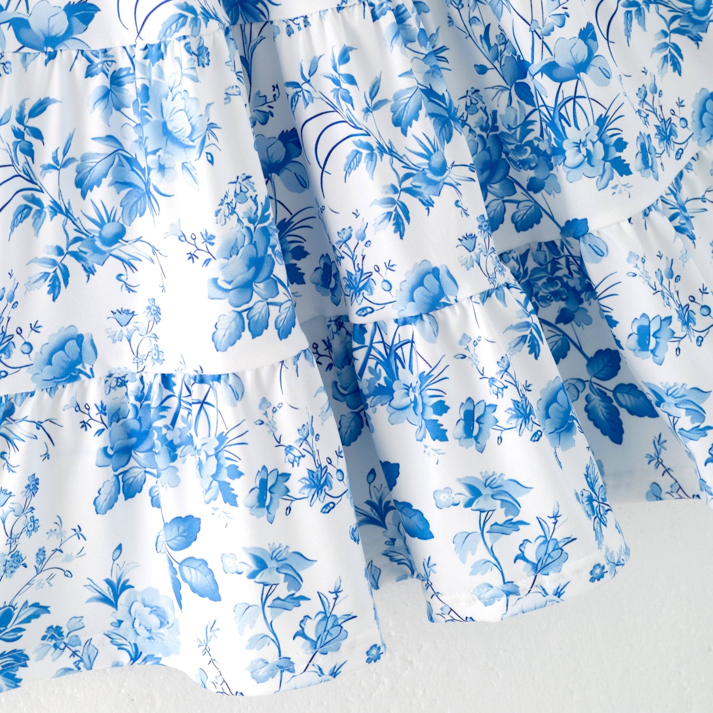 Girls Blue Floral Dress