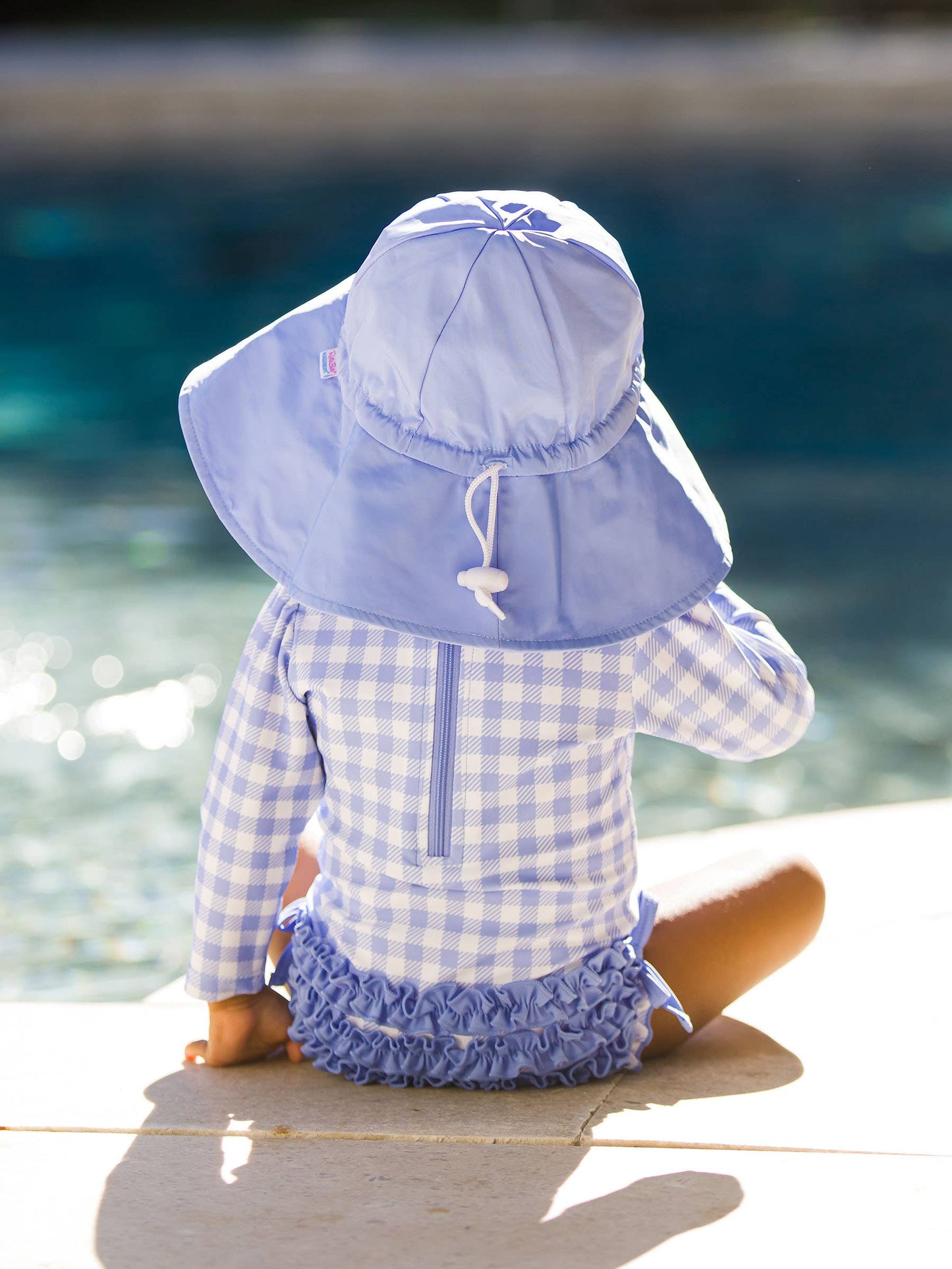 Baby Periwinkle Blue Gingham One pc RG