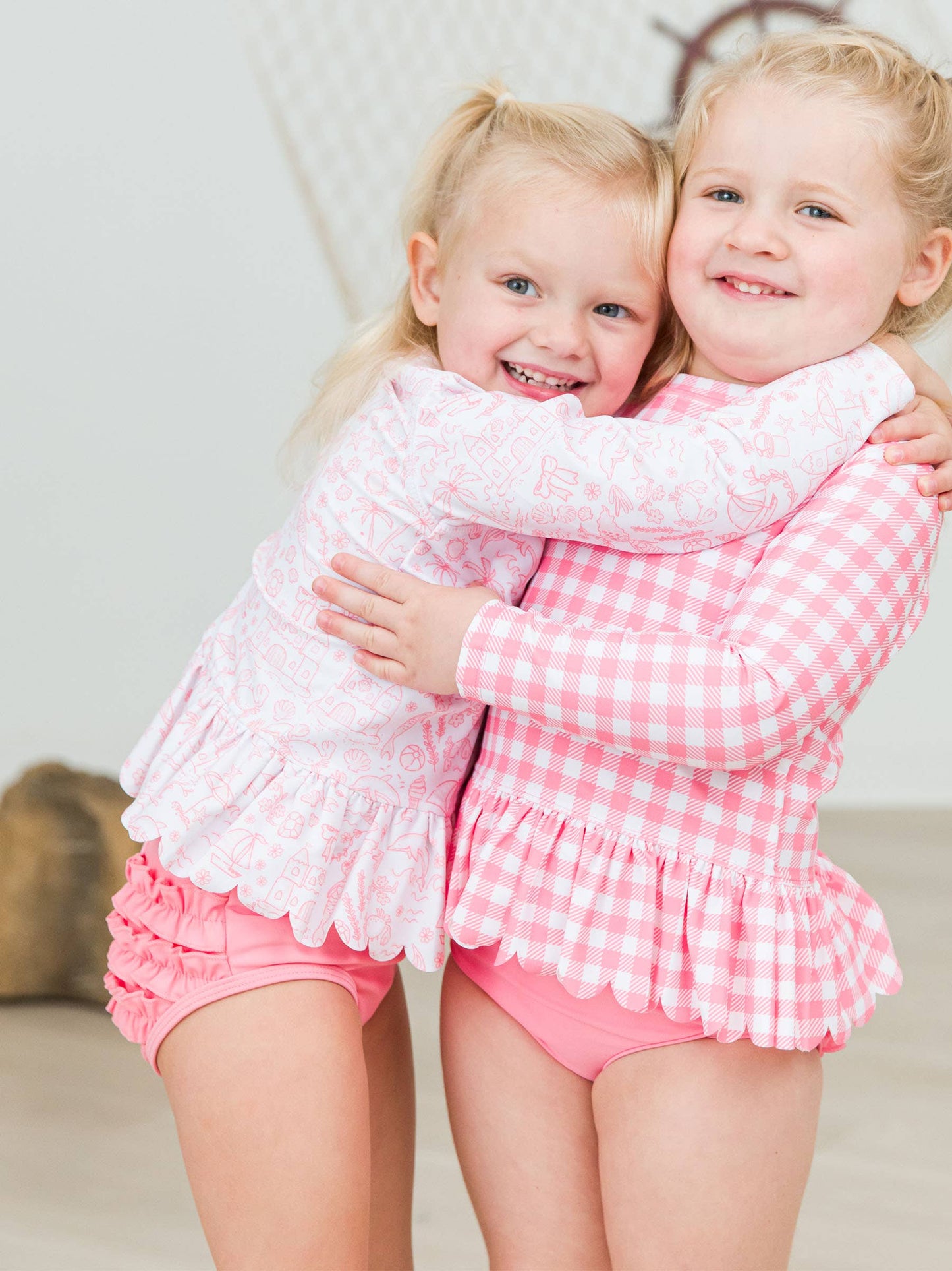 Bubblegum Gingham L Sleeve RG 2pc