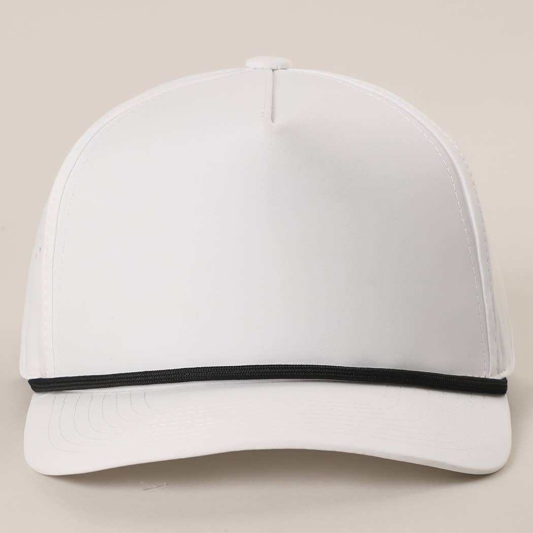 Solid Color 5 Panel Premium Materials Trucker Hat: NAVY/WHITE / One Size