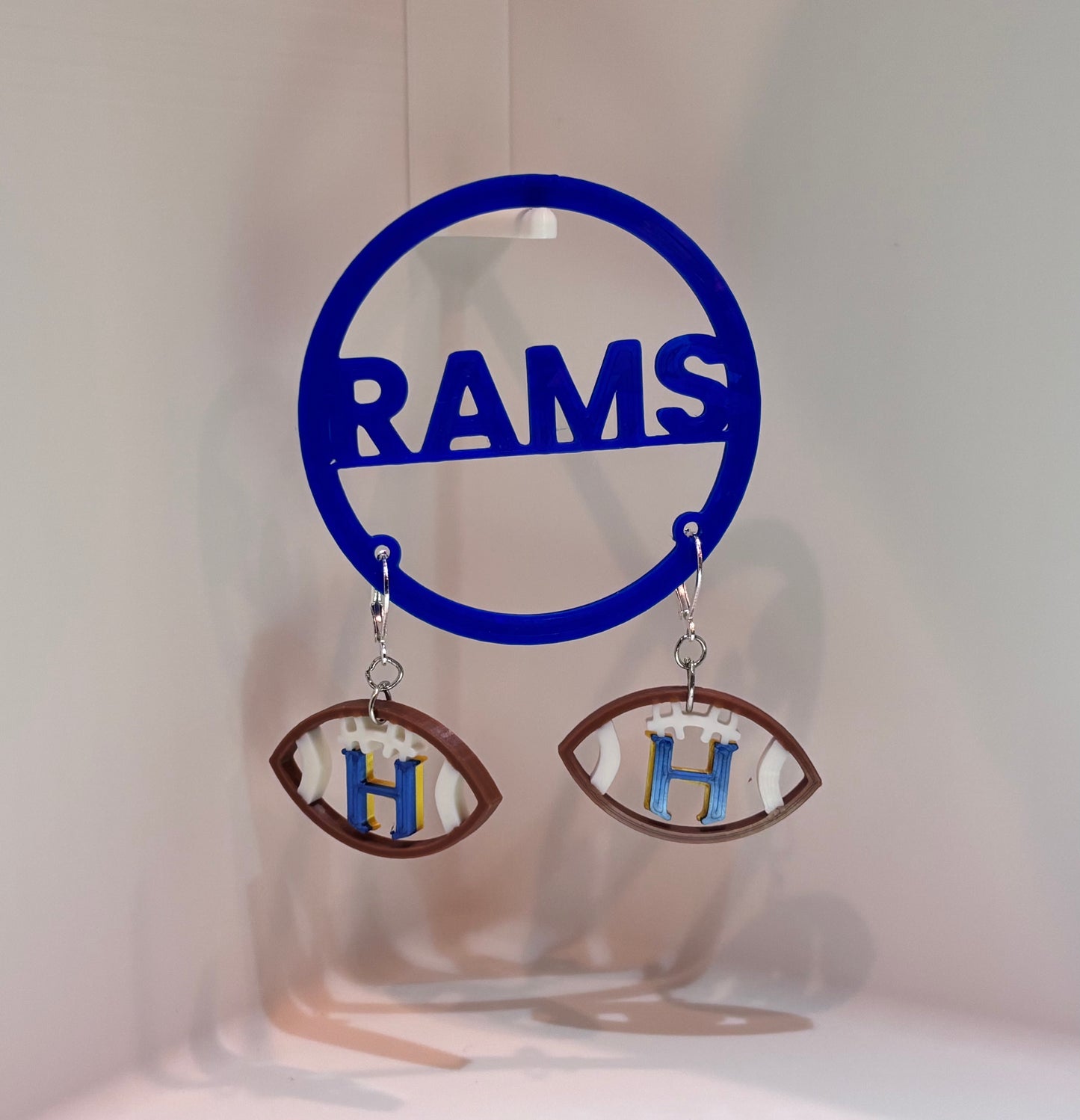 Rams Football Earrings