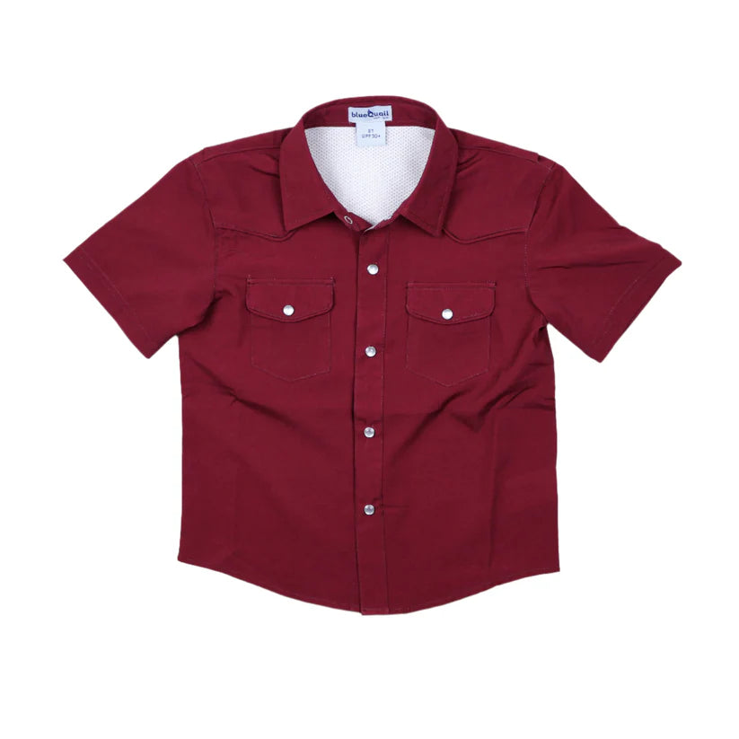 Gameday Maroon Pearl Snap Shirt