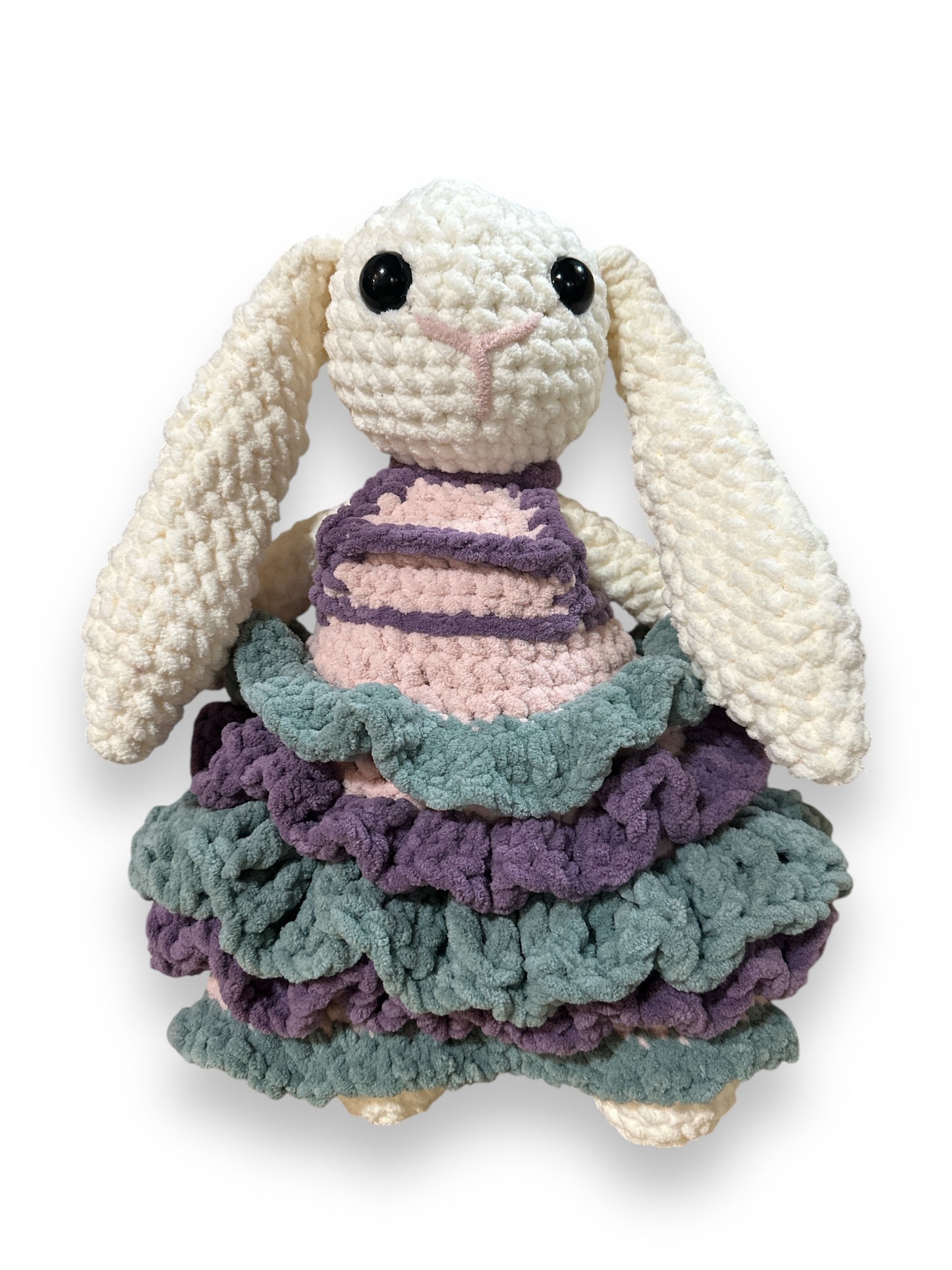 Crocheted Bunny with Ruffle Dress