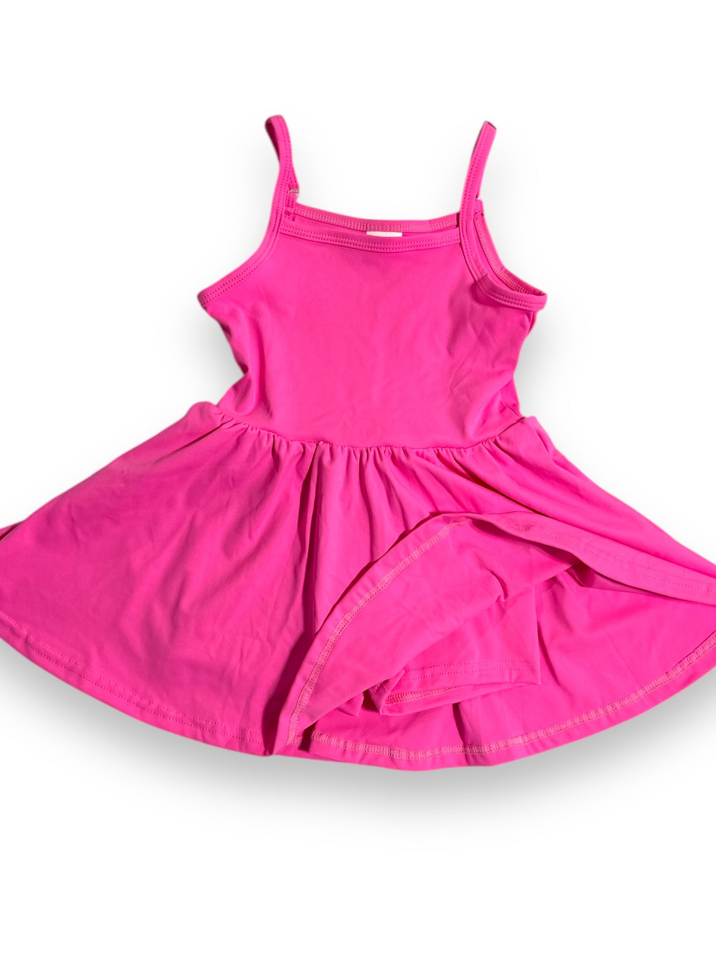 Neon Pink Strappy Athletic Dress