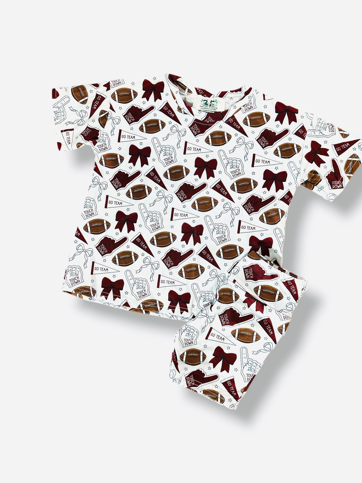 Cardinal & Gray Biker Short Set