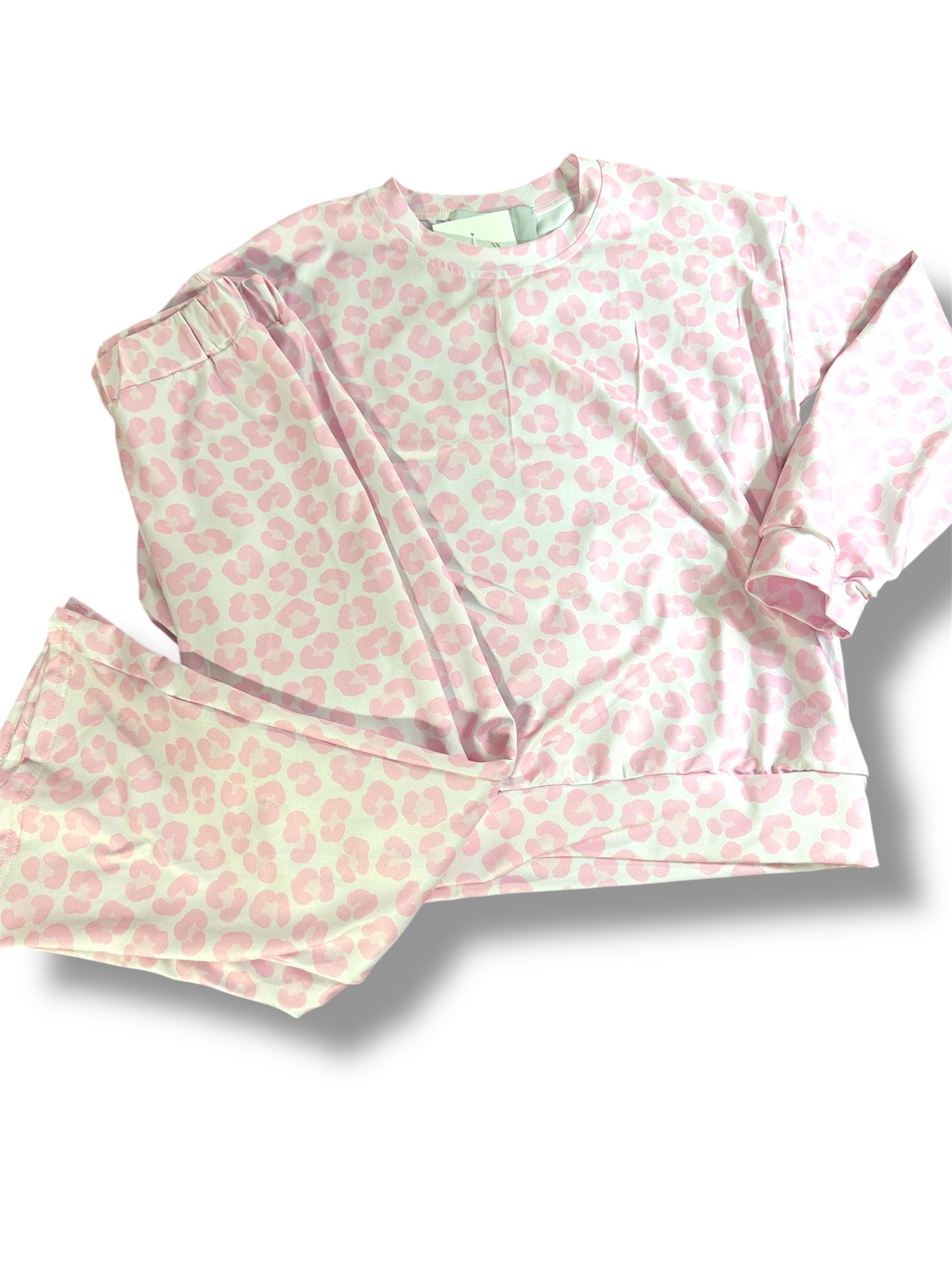 Pink Leopard Flare Set
