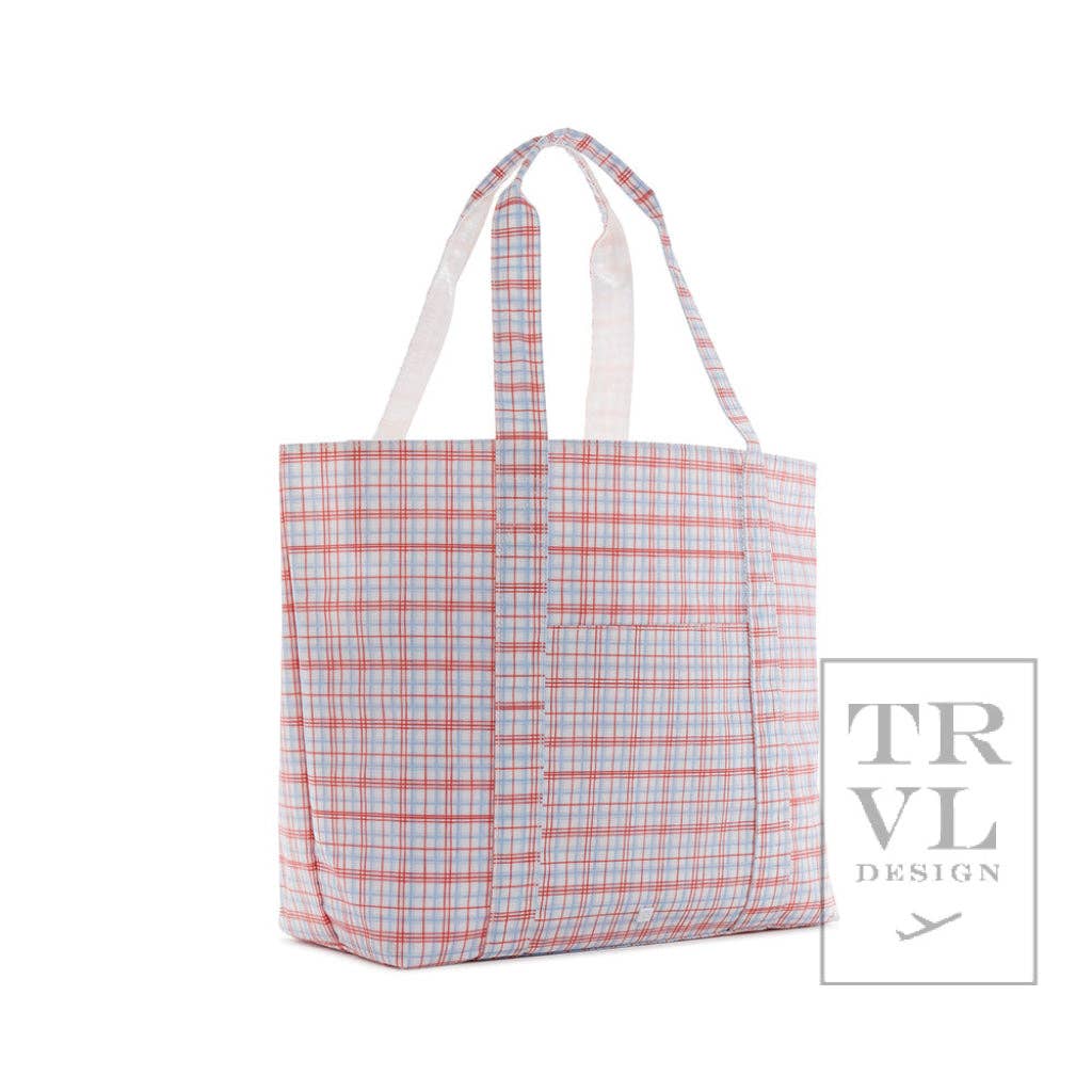 Jumbo Tote - X-large Tote Classic Plaid Red: Classic Plaid Red