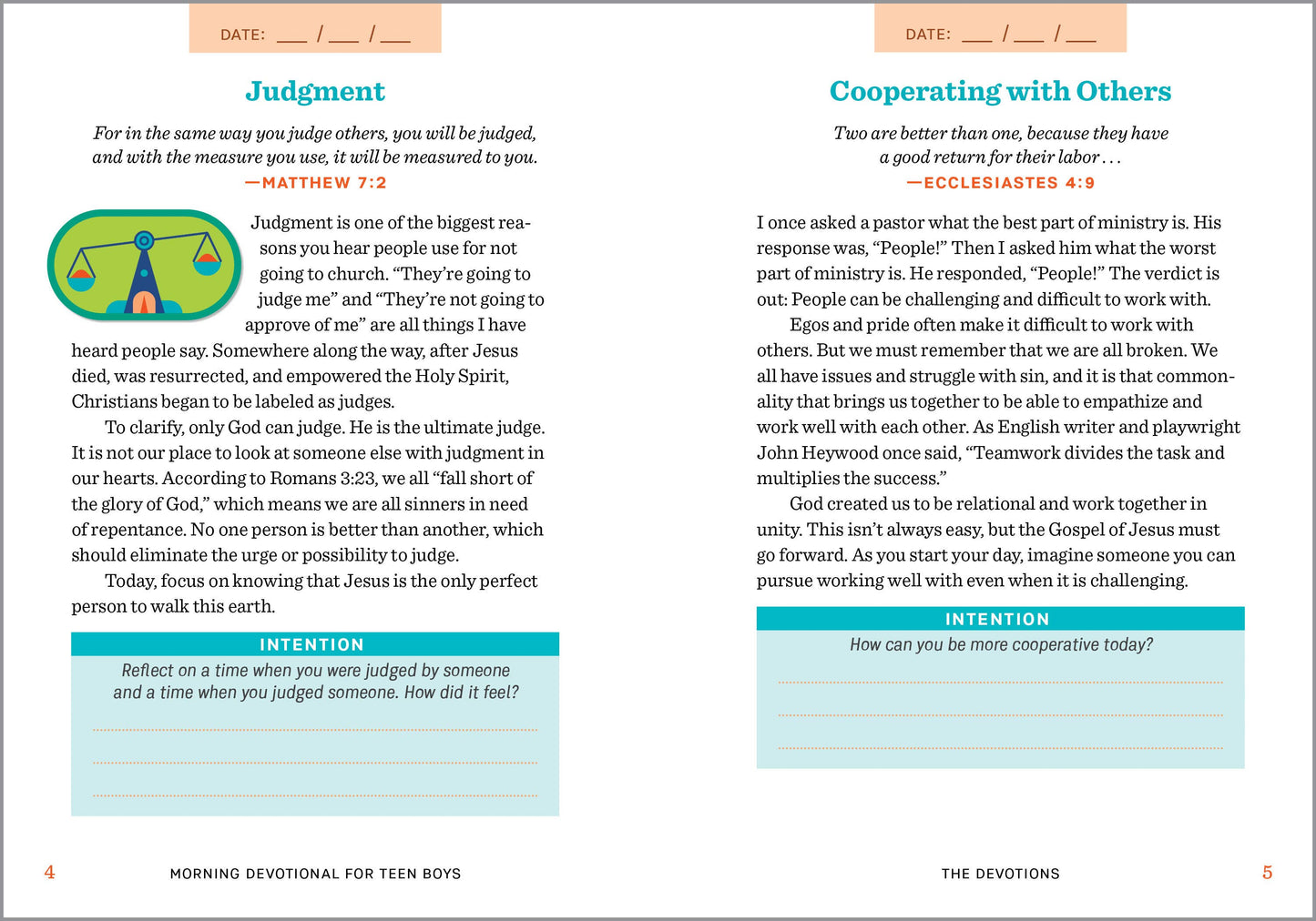 Morning Devotional for Teen Boys