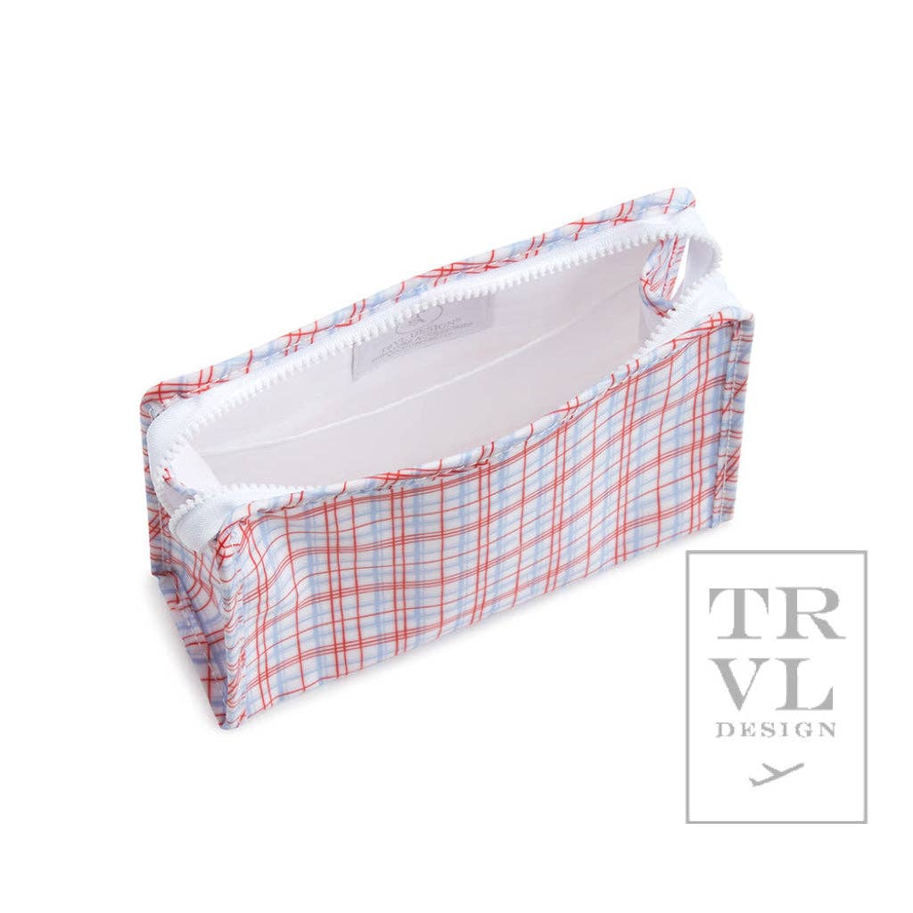 Roadie Medium - Classic Plaid Red Zip Pouch