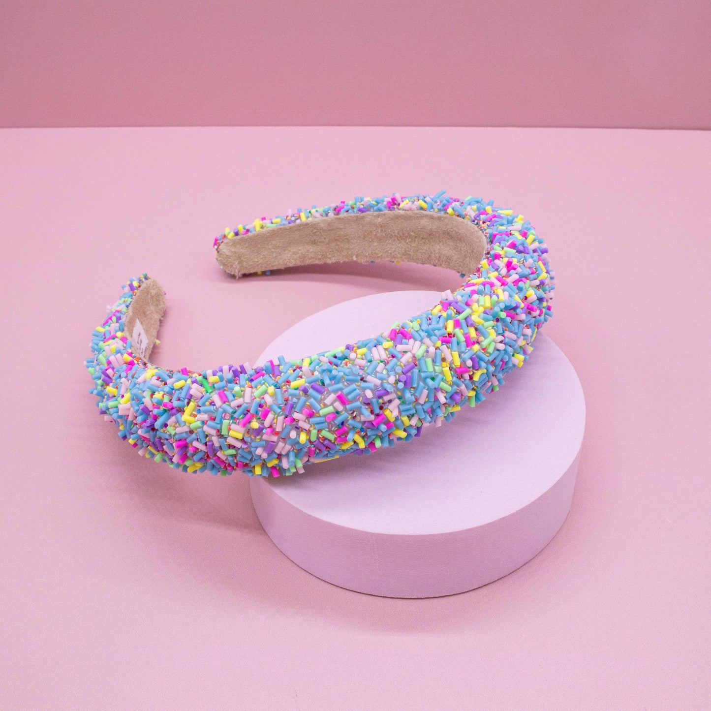 Padded Sprinkles Headband: Hot Pink