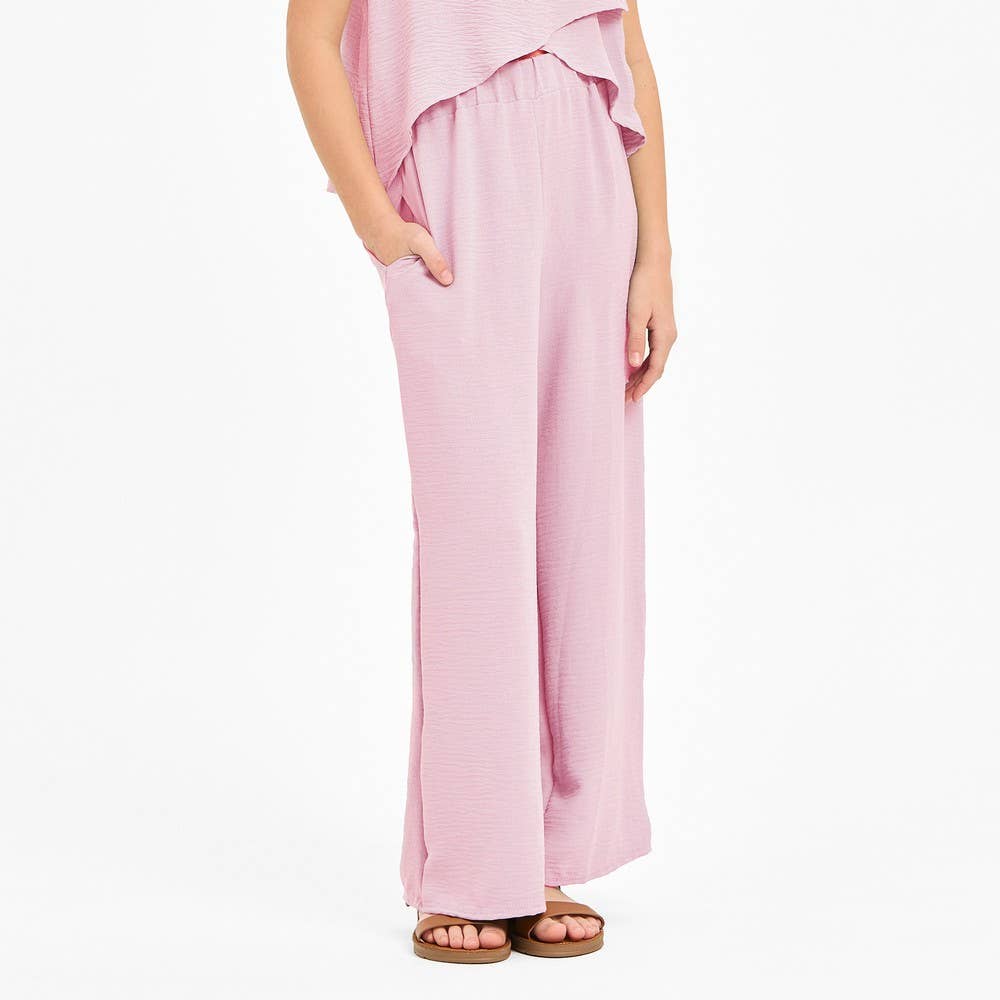 Wide Legs Summer Cool Pants: Sage
