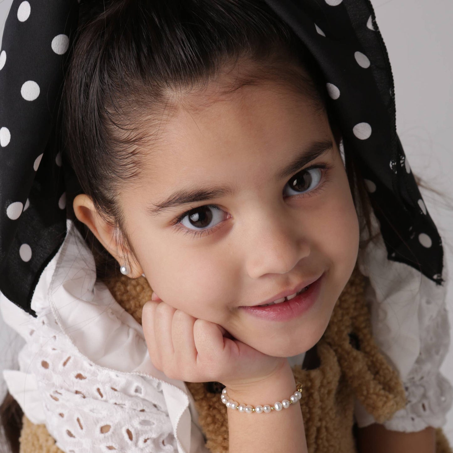 Girls 14K Gold-Plated Pearl Baby Bracelet Children's Jewelry: MED 1-5yr