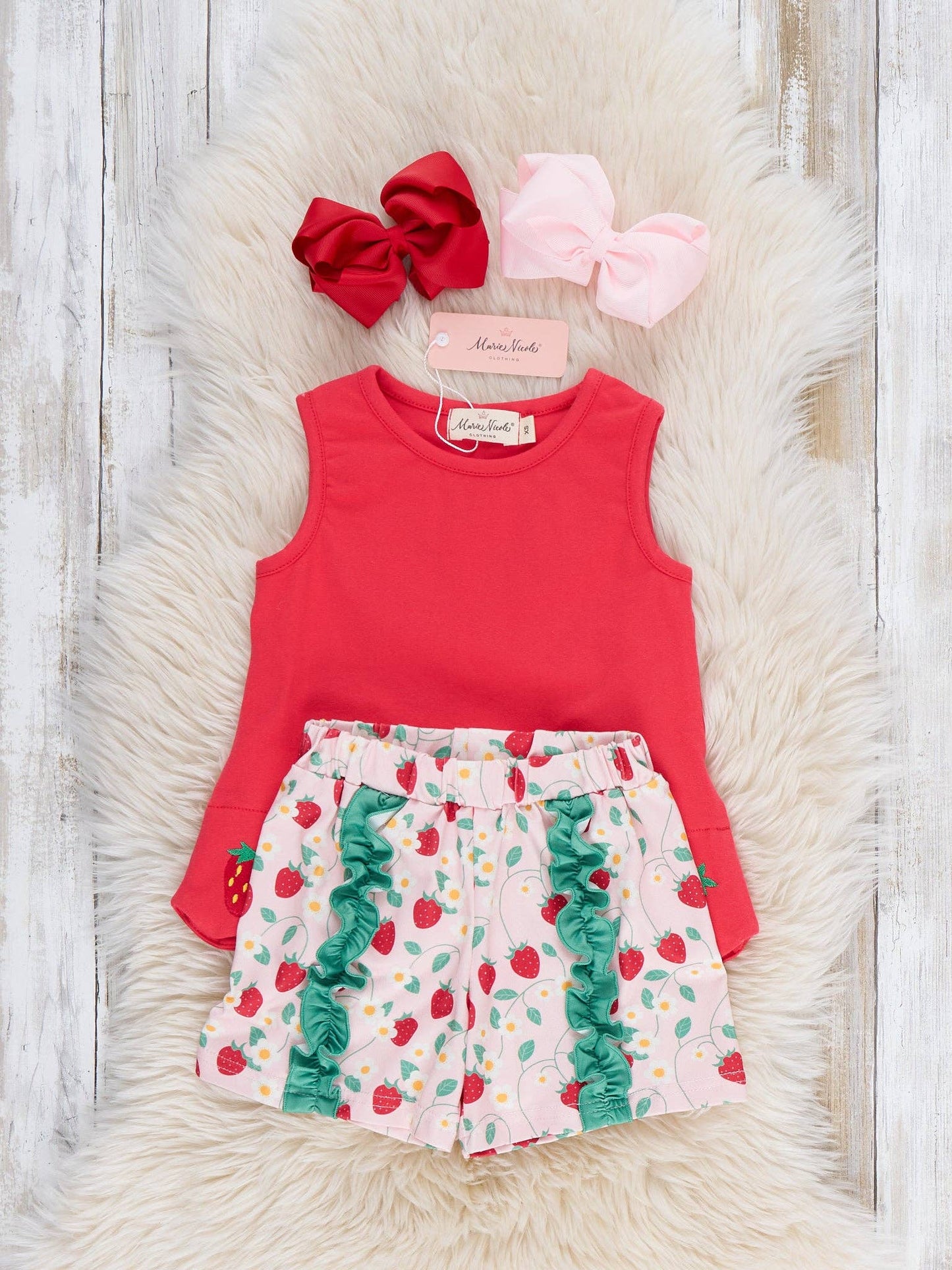 Strawberry Vines Ruffle Outfit