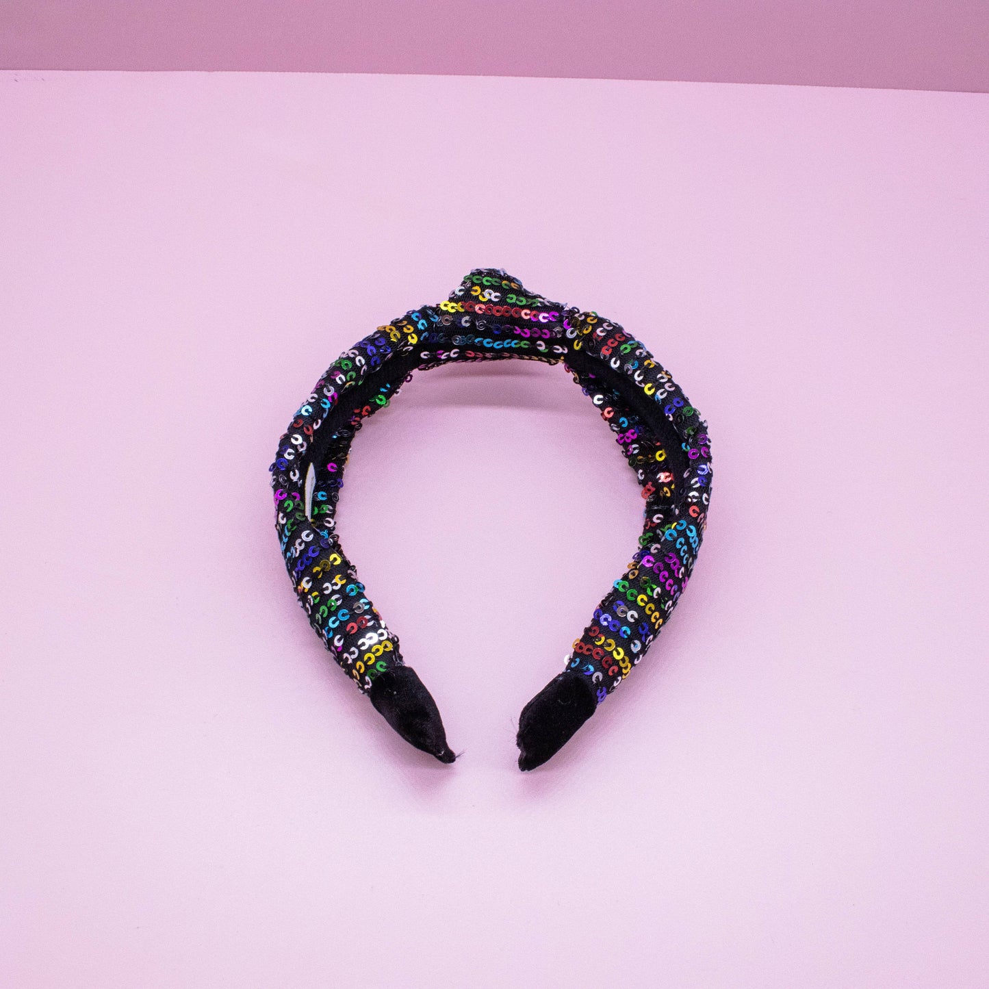 Rainbow Confetti Sequin Knot Headband
