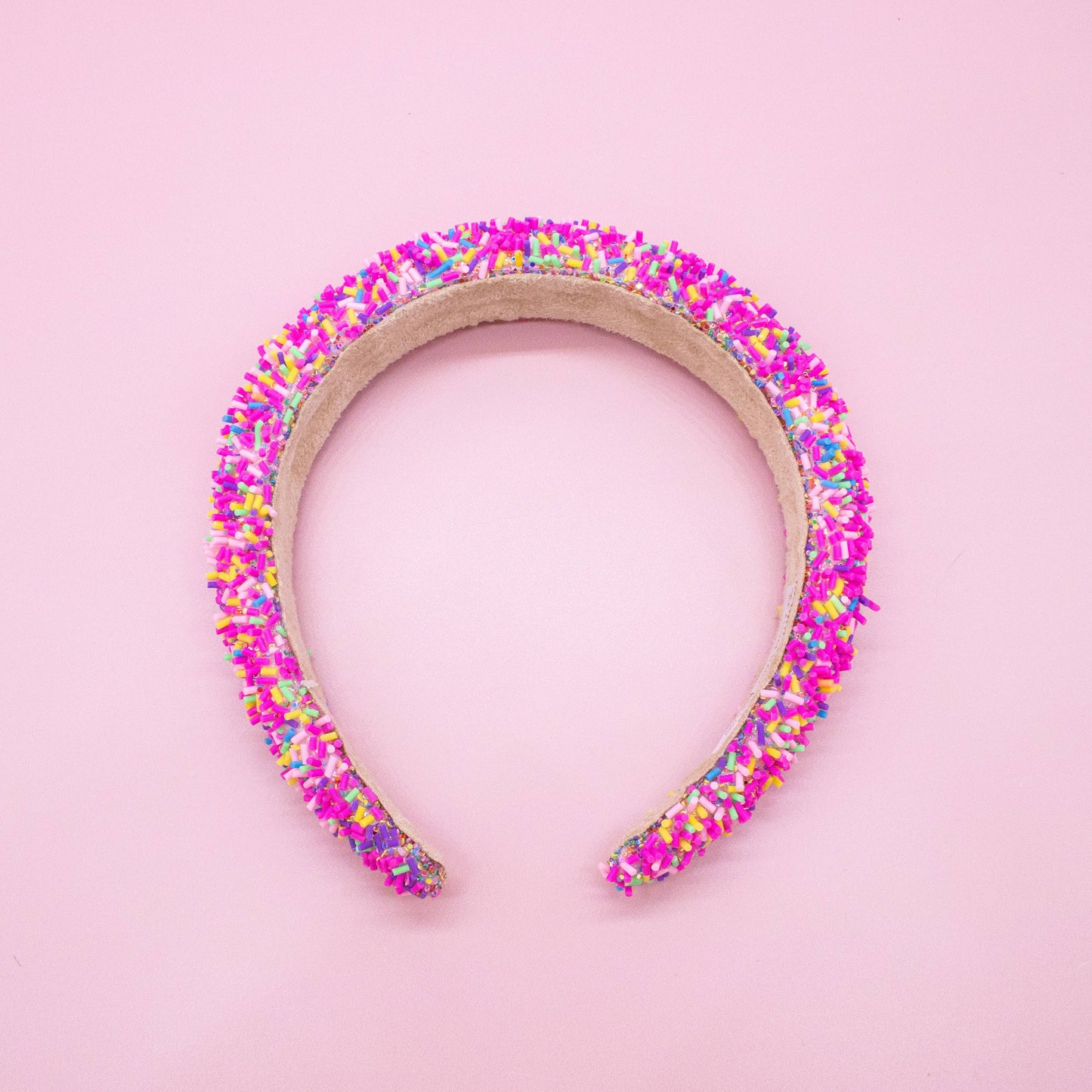Padded Sprinkles Headband: Hot Pink