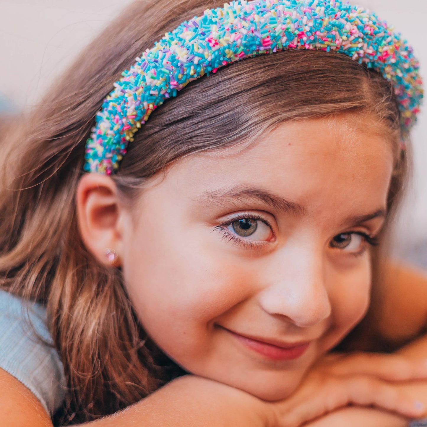 Padded Sprinkles Headband: Hot Pink