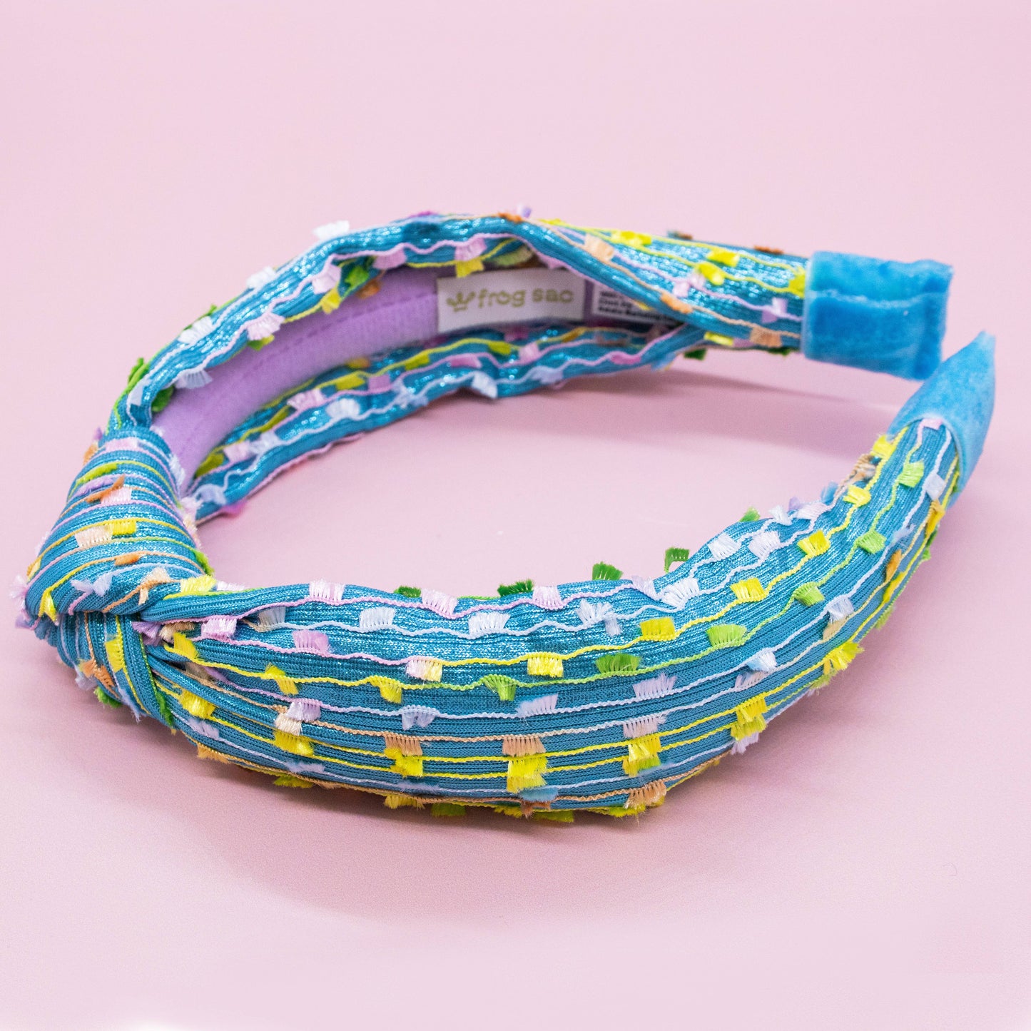 Kids Knot Headband - Confetti Aqua