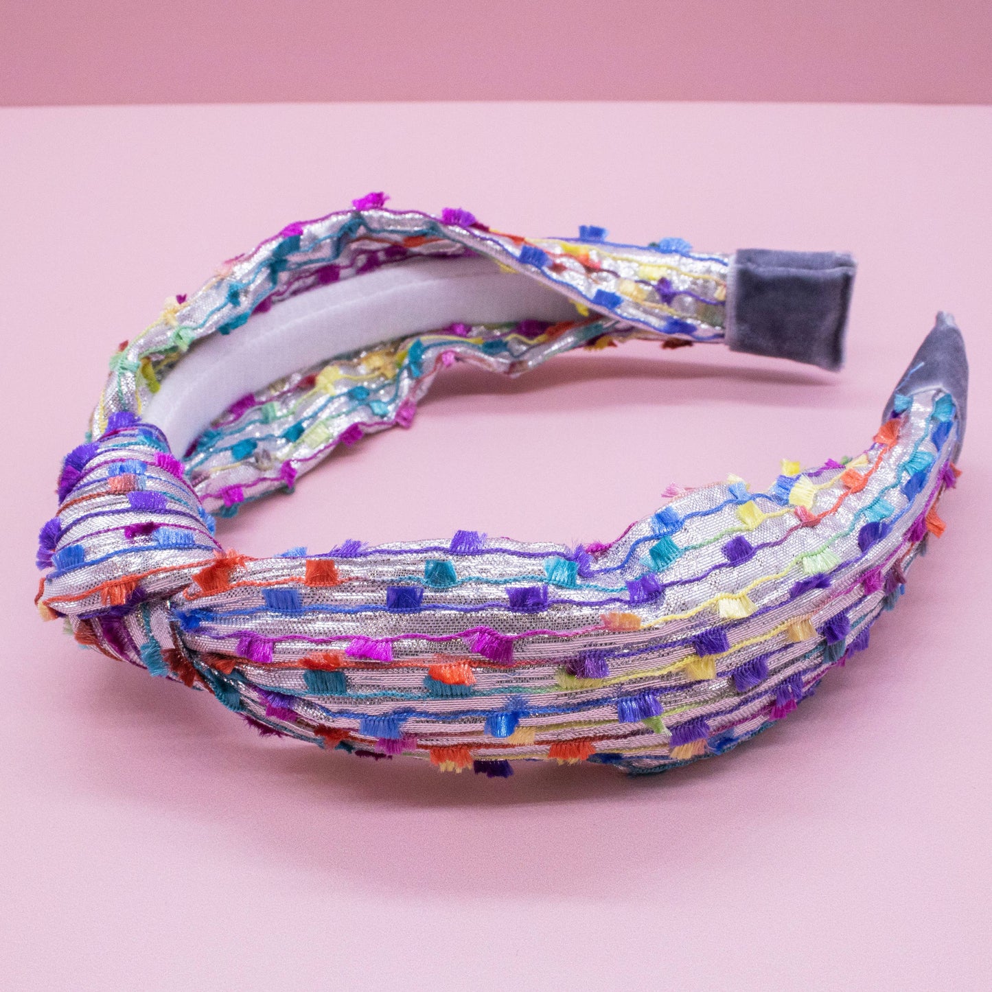 Kids Knot Headband - Confetti Aqua