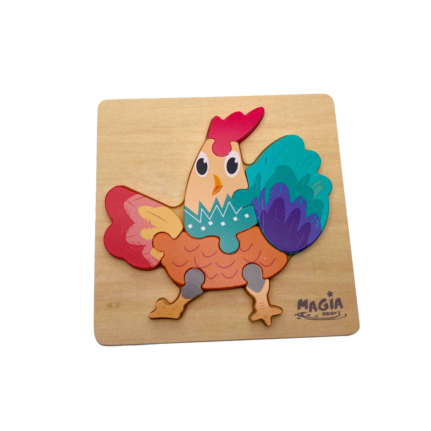 Animal wooden puzzle game - (3 puzzles in 1)