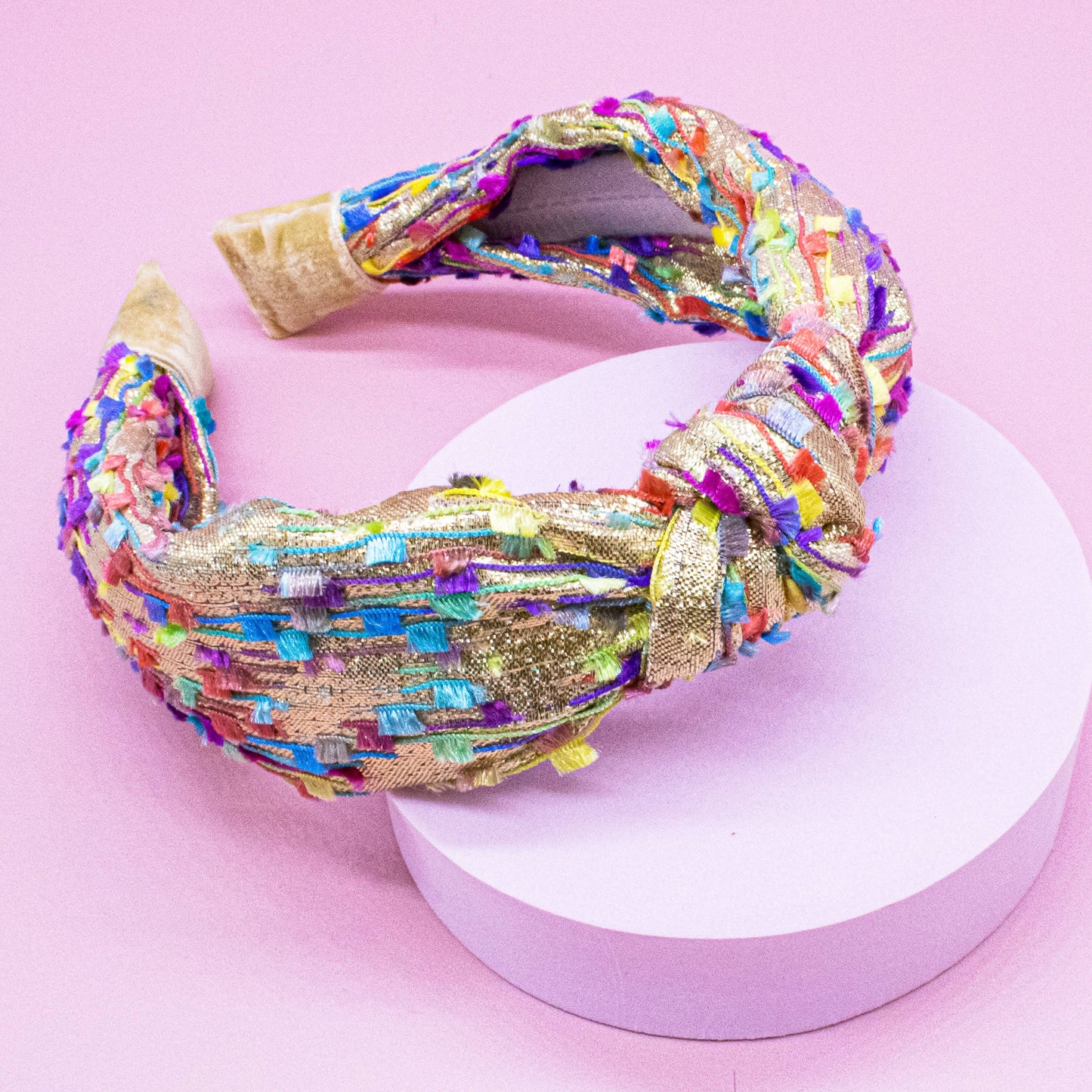 Kids Knot Headband - Confetti Gold