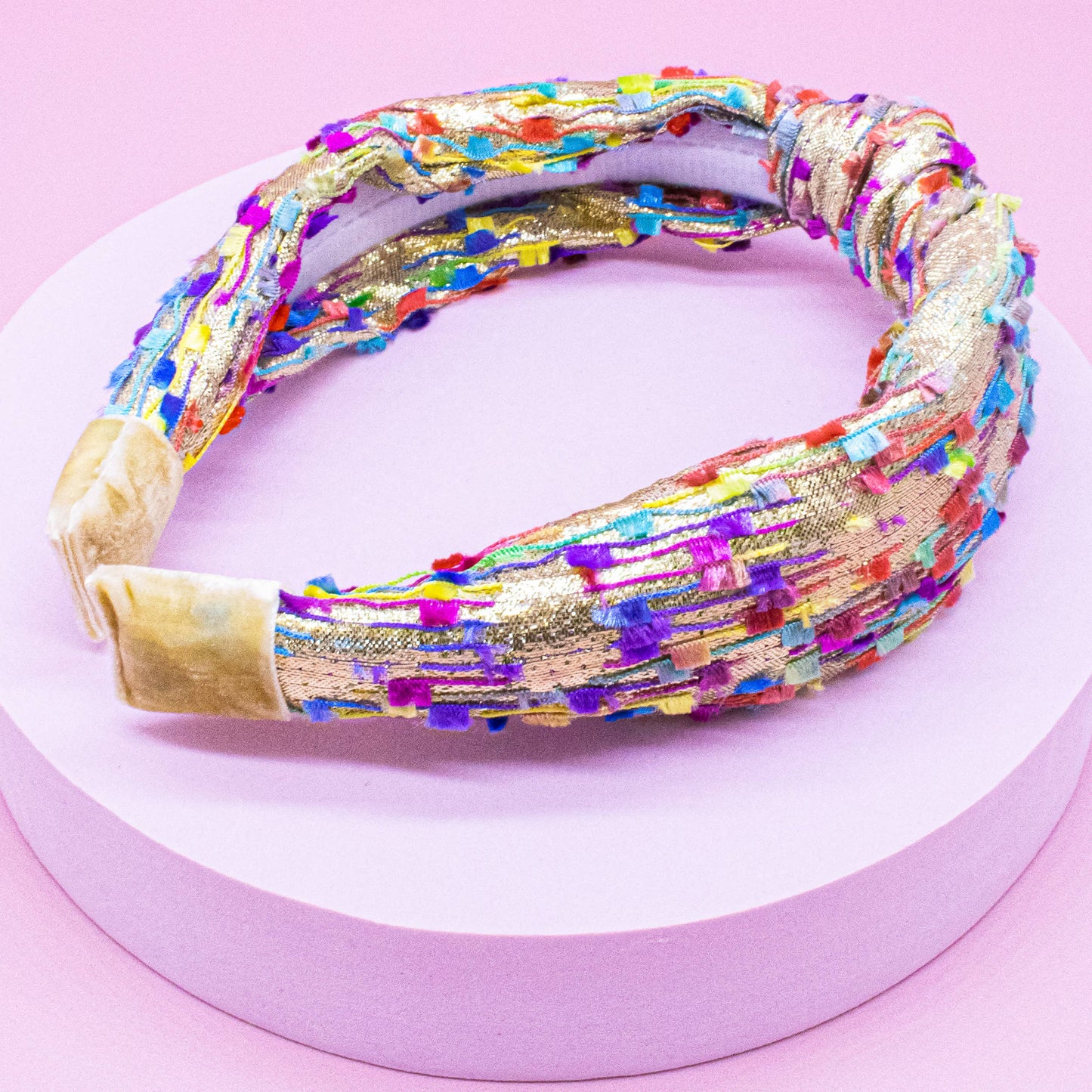 Kids Knot Headband - Confetti Gold