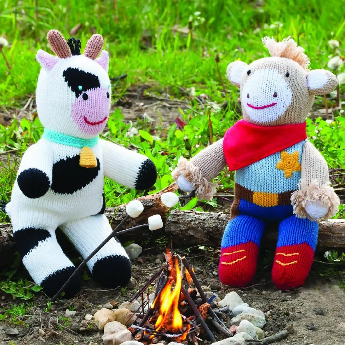 Cowleen the Cow Knit Doll: 7" Rattle